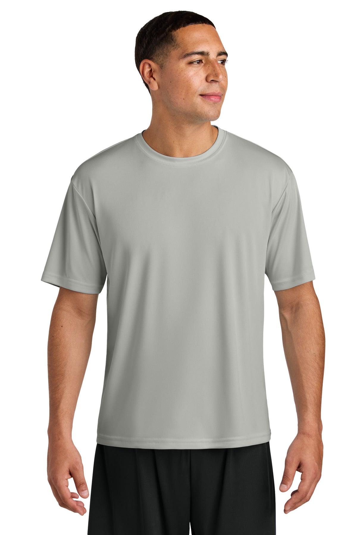 Custom Silver Cooling Performance Tee A4N3142, personalized by SanCanDo Swag in Argyle, TX