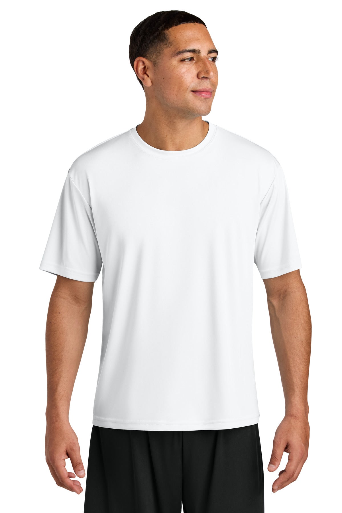 Custom White Cooling Performance Tee A4N3142, personalized by SanCanDo Swag in Argyle, TX