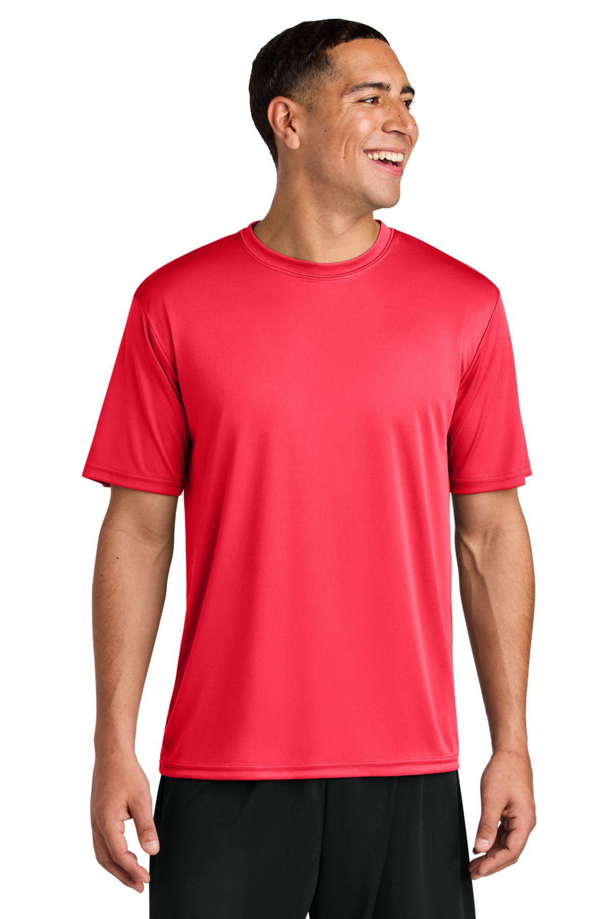 Custom Coral Cooling Performance Tee A4N3142, personalized by SanCanDo Swag in Argyle, TX