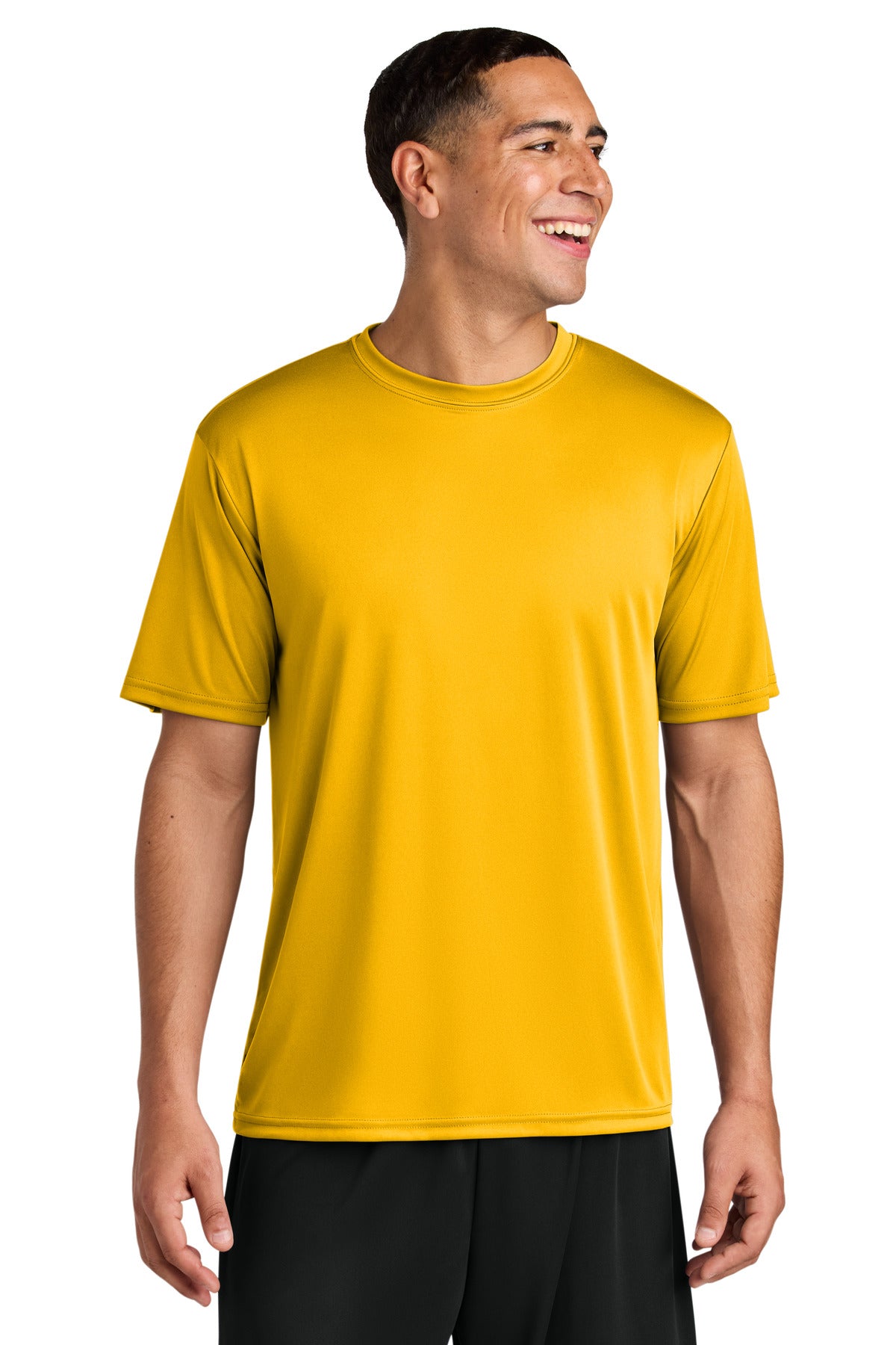 Custom Gold Cooling Performance Tee A4N3142, personalized by SanCanDo Swag in Argyle, TX