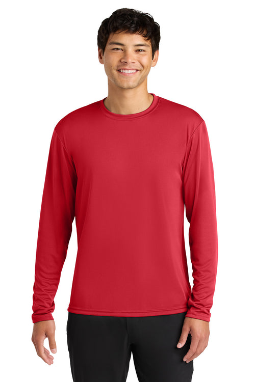 Custom Scarlet Cooling Performance Long Sleeve Tee A4N3165, personalized by SanCanDo Swag in Argyle, TX