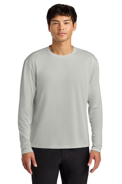 Custom Silver Cooling Performance Long Sleeve Tee A4N3165, personalized by SanCanDo Swag in Argyle, TX
