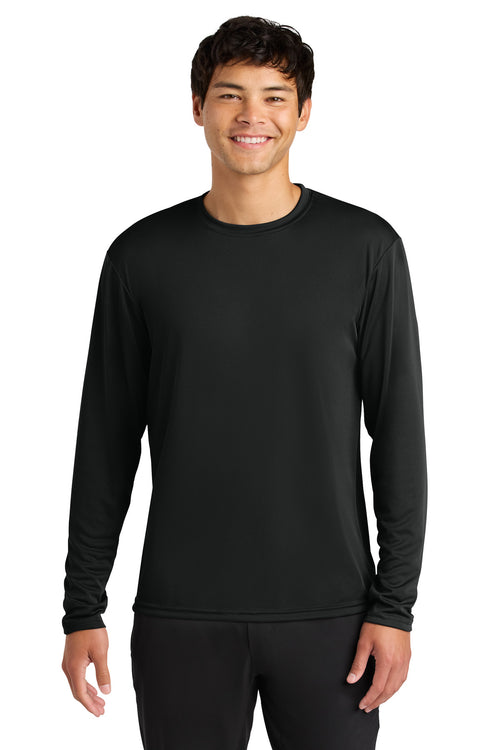 Custom Black Cooling Performance Long Sleeve Tee A4N3165, personalized by SanCanDo Swag in Argyle, TX
