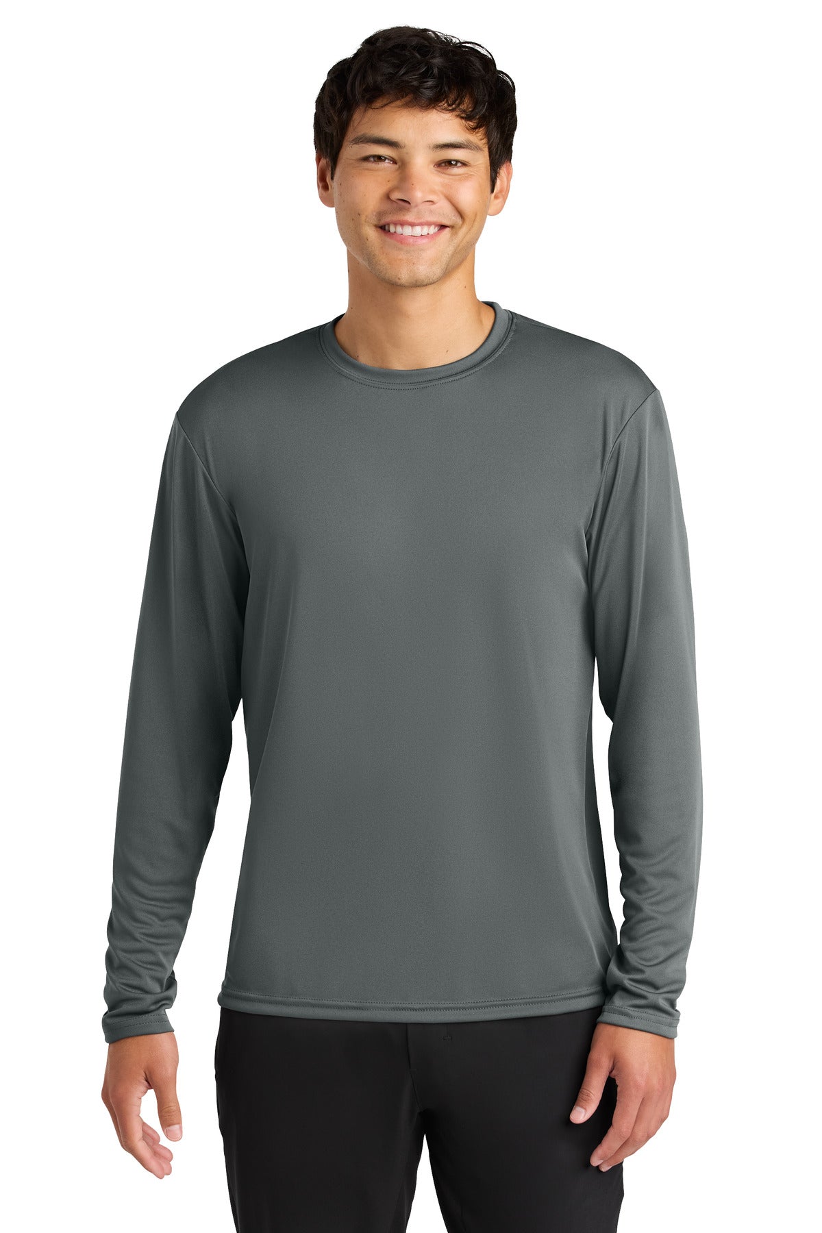 Custom Graphite Cooling Performance Long Sleeve Tee A4N3165, personalized by SanCanDo Swag in Argyle, TX