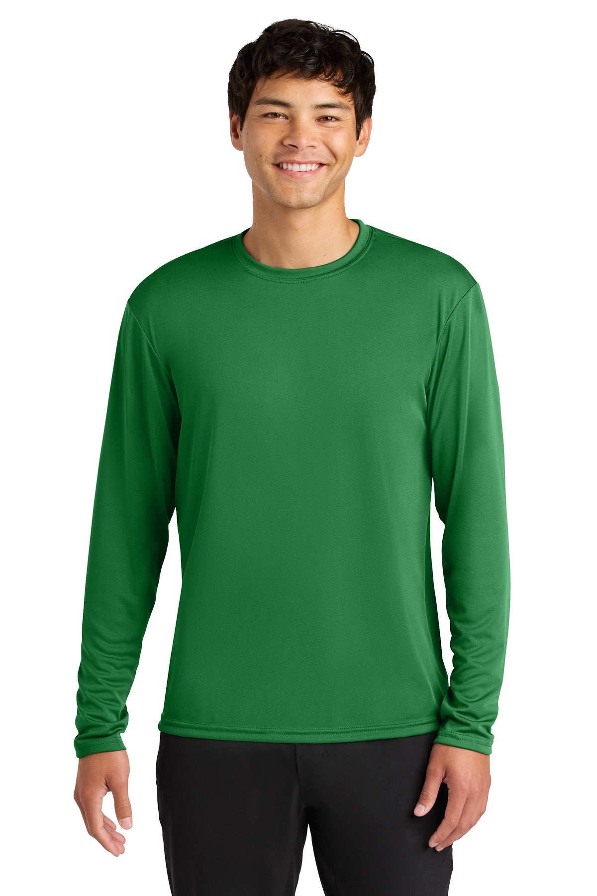 Custom Kelly Cooling Performance Long Sleeve Tee A4N3165, personalized by SanCanDo Swag in Argyle, TX