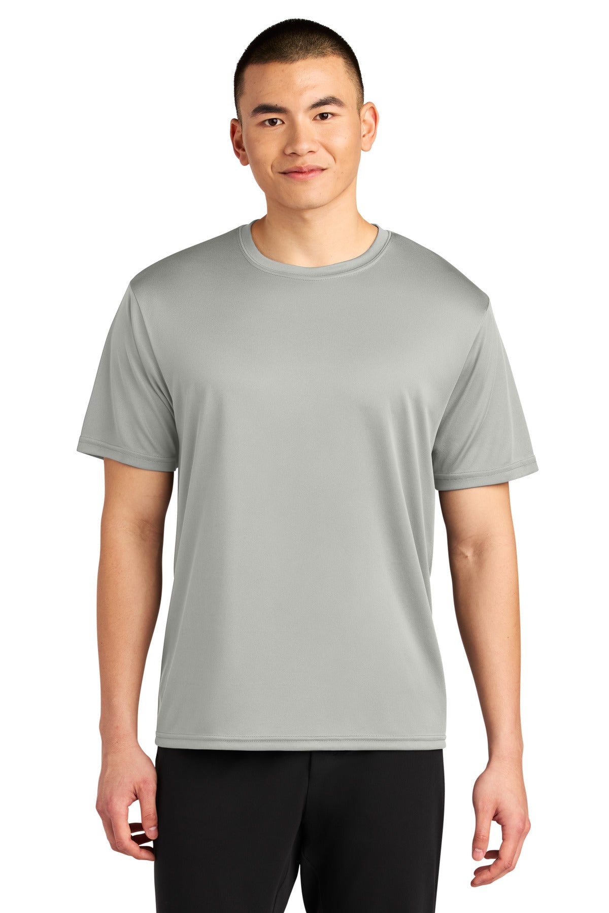 Custom Silver Sprint Performance Tee A4N3402, personalized by SanCanDo Swag in Argyle, TX