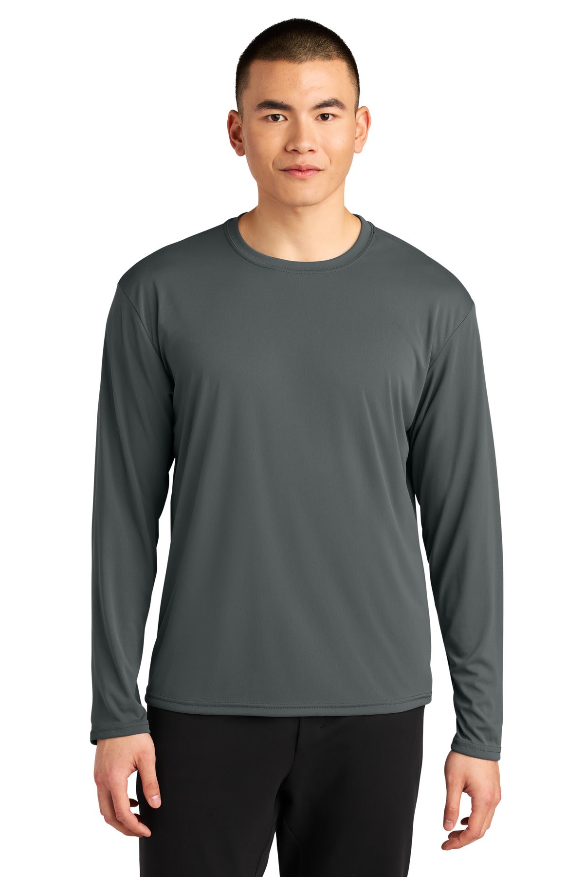 Custom Graphite AirFlex Long Sleeve Tee A4N3532, personalized by SanCanDo Swag in Argyle, TX