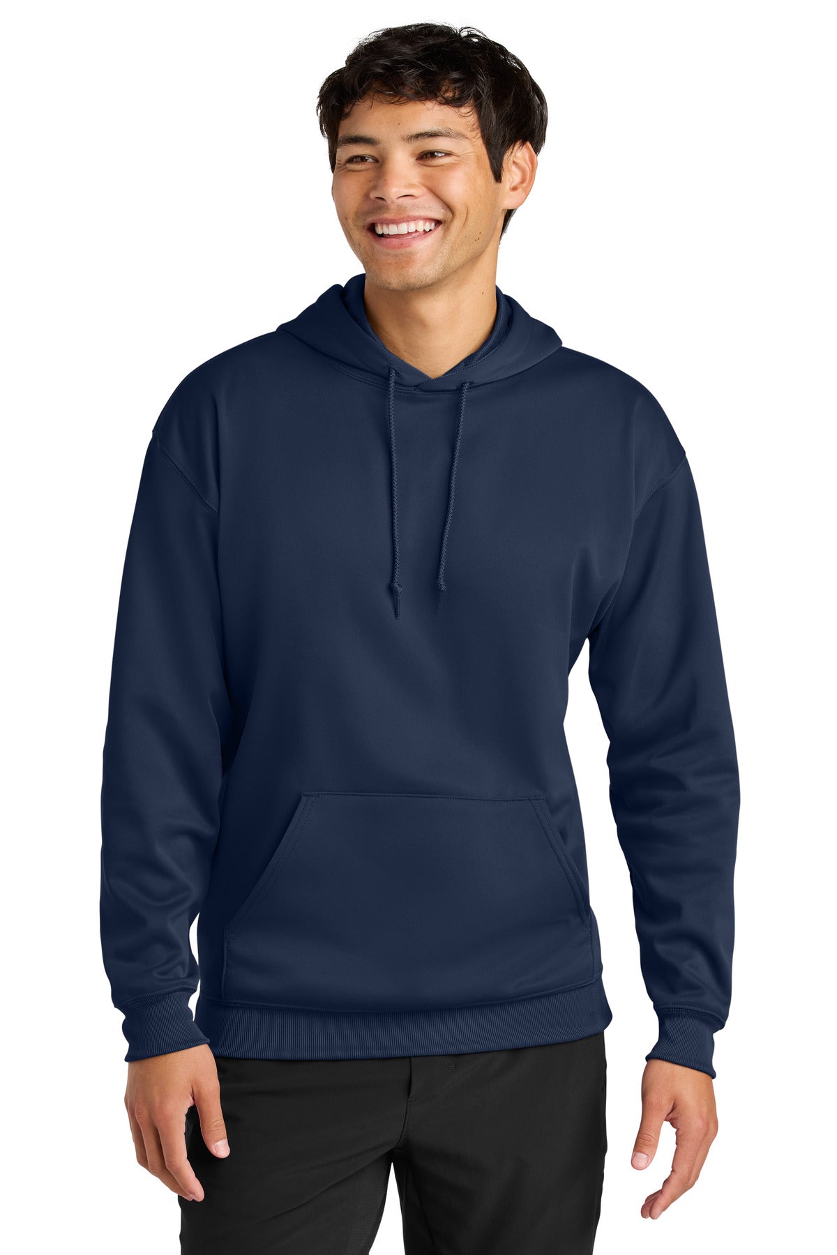 Custom Navy Sprint Tech Fleece Hoodie A4N4279, personalized by SanCanDo Swag in Argyle, TX
