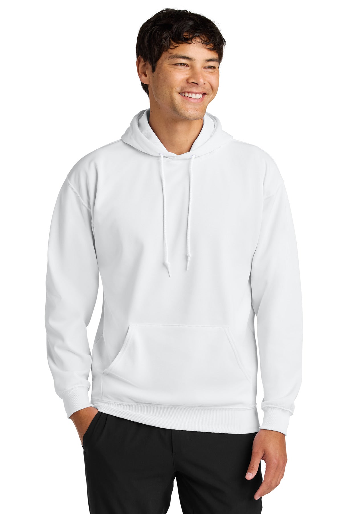 Custom White Sprint Tech Fleece Hoodie A4N4279, personalized by SanCanDo Swag in Argyle, TX