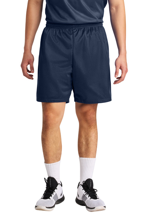 Custom Navy Sprint 7" Mesh Short A4N5293, personalized by SanCanDo Swag in Argyle, TX