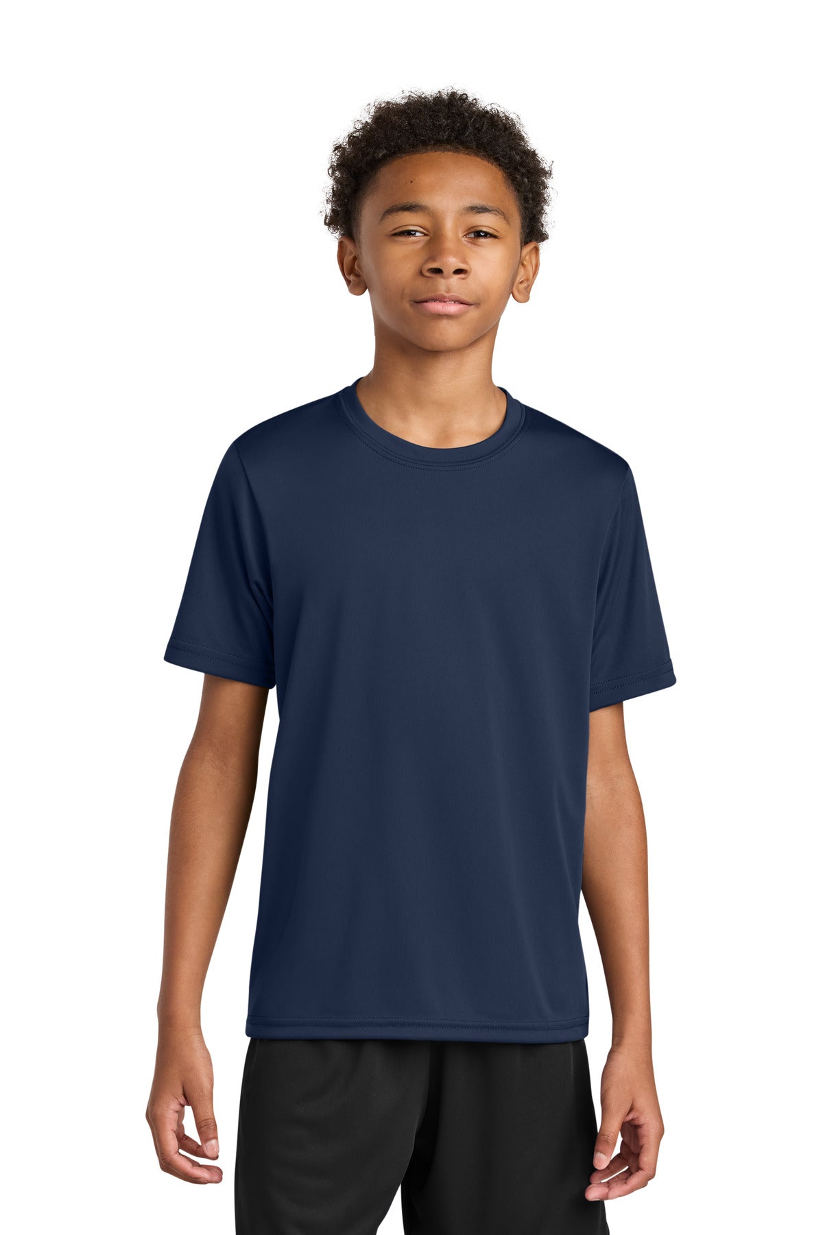 Custom Navy Youth Cooling Performance Tee A4NB3142, personalized by SanCanDo Swag in Argyle, TX