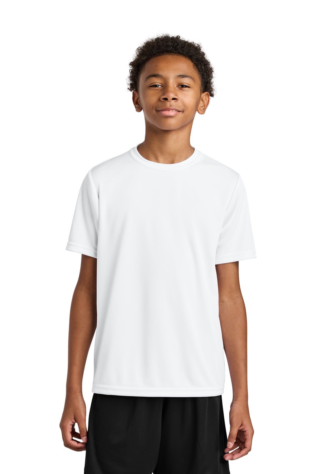 Custom White Youth Cooling Performance Tee A4NB3142, personalized by SanCanDo Swag in Argyle, TX