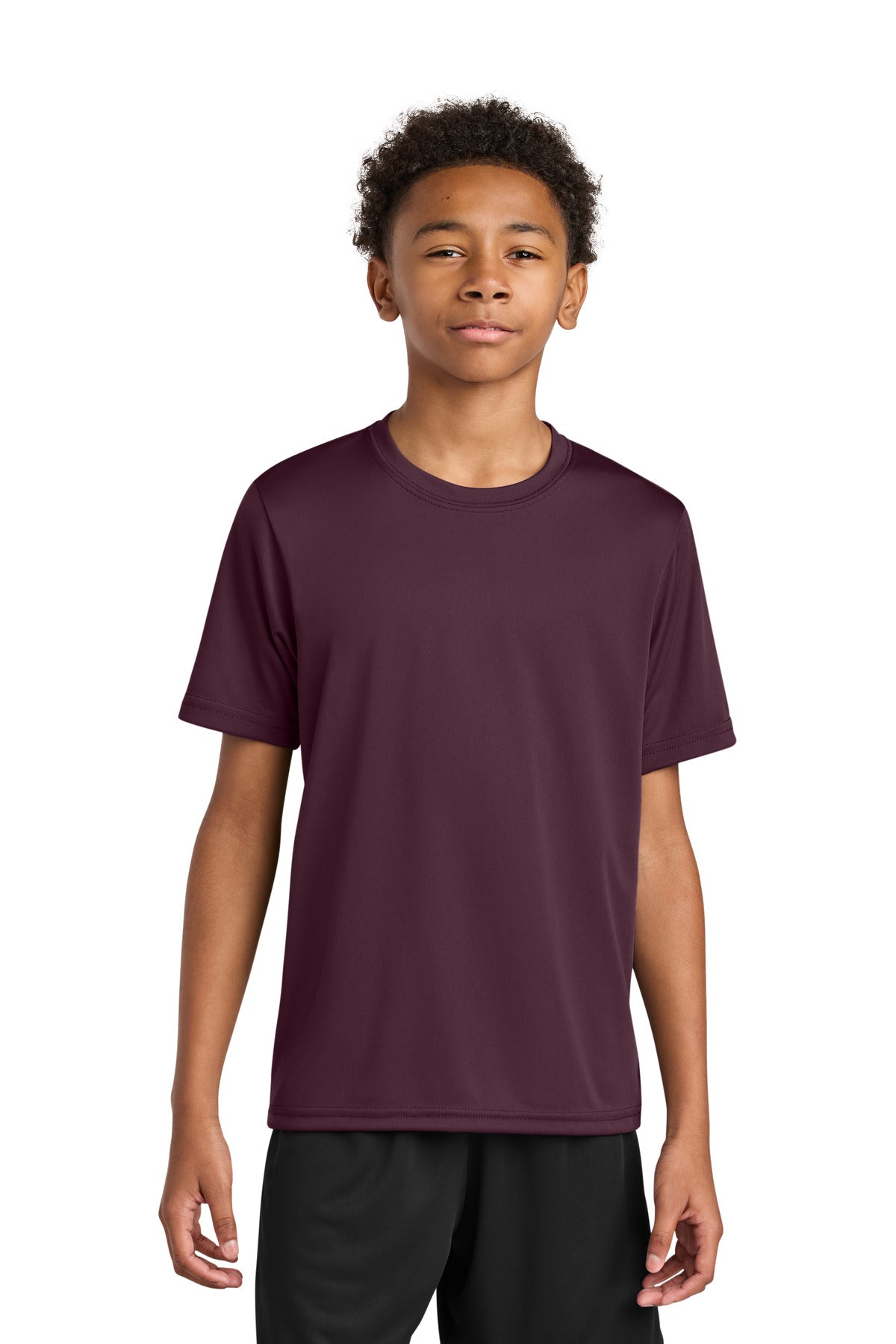 Custom Maroon Youth Cooling Performance Tee A4NB3142, personalized by SanCanDo Swag in Argyle, TX
