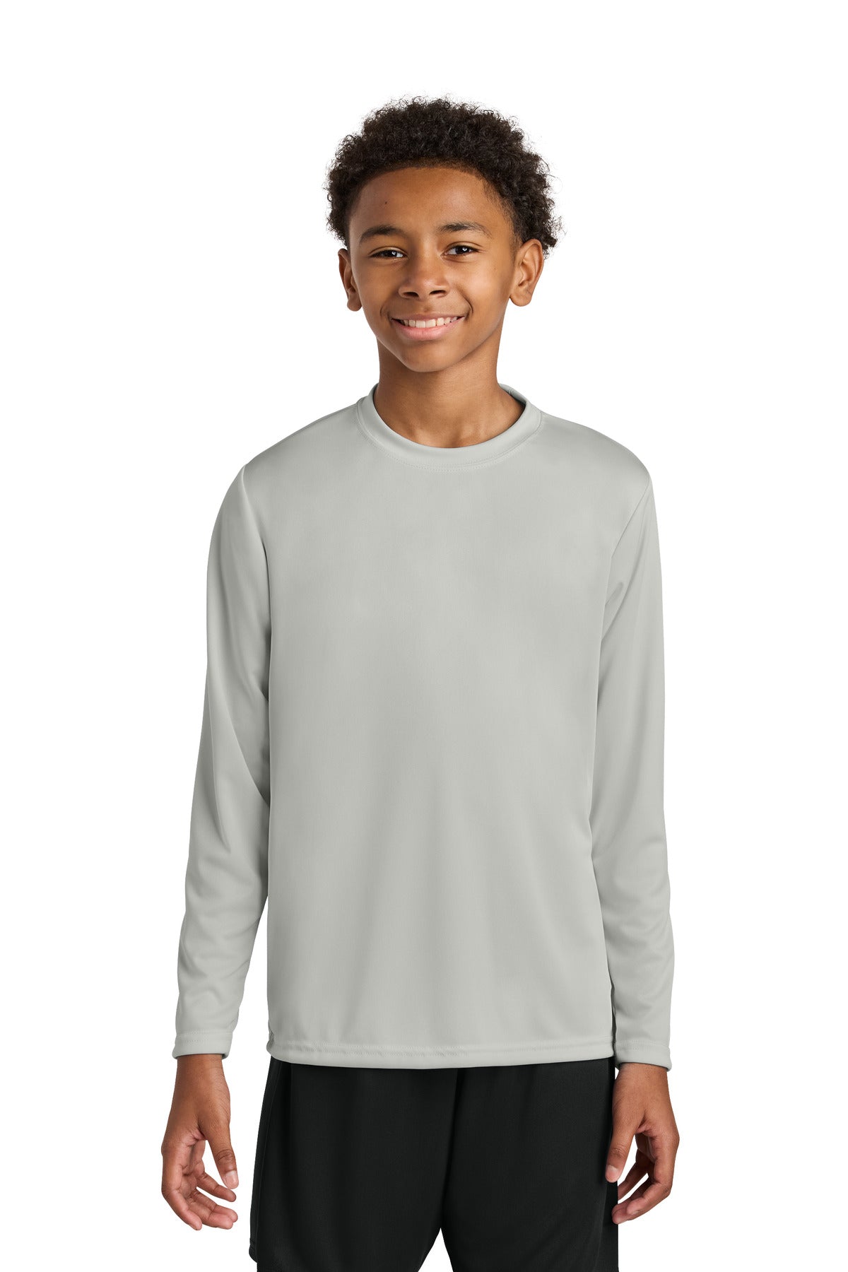 Custom Silver Cooling Performance Long Sleeve Tee A4NB3165, personalized by SanCanDo Swag in Argyle, TX