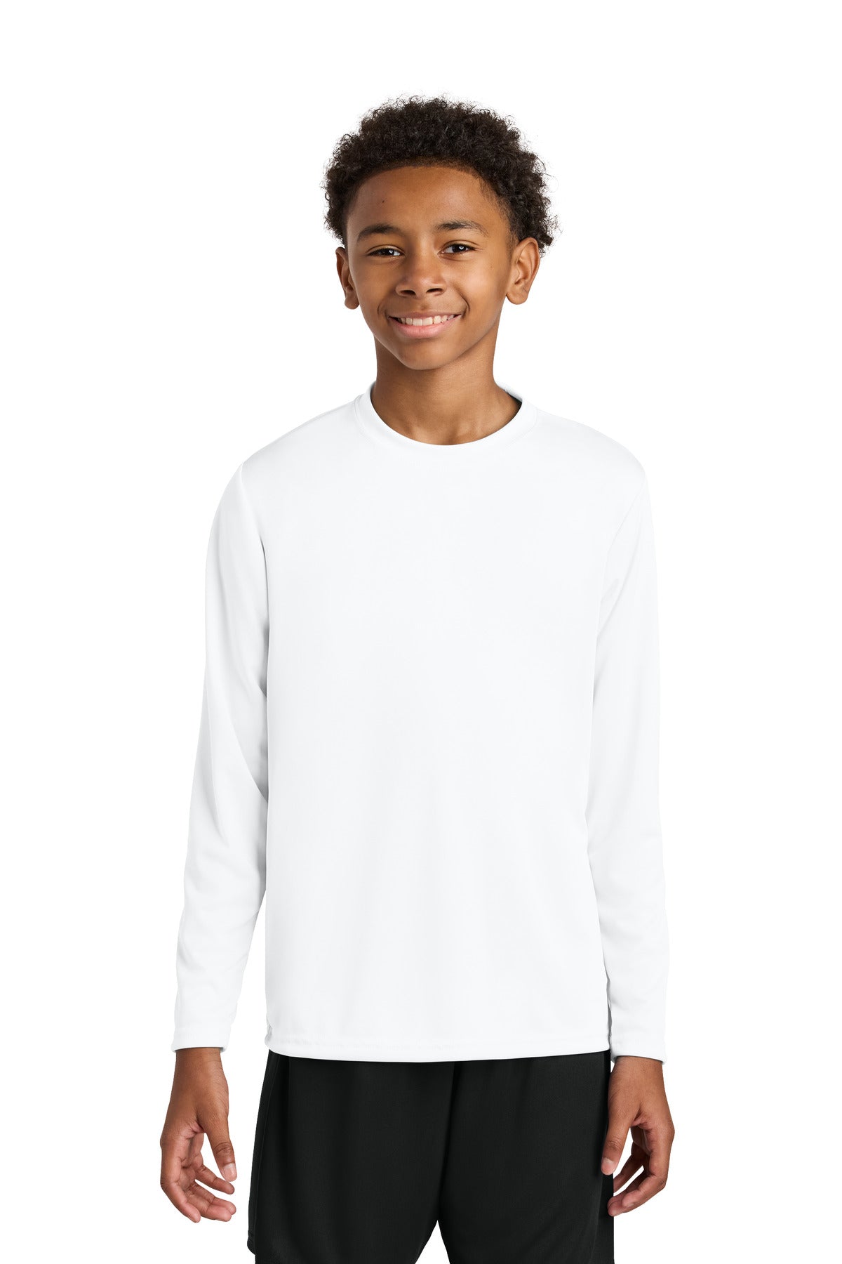 Custom White Cooling Performance Long Sleeve Tee A4NB3165, personalized by SanCanDo Swag in Argyle, TX