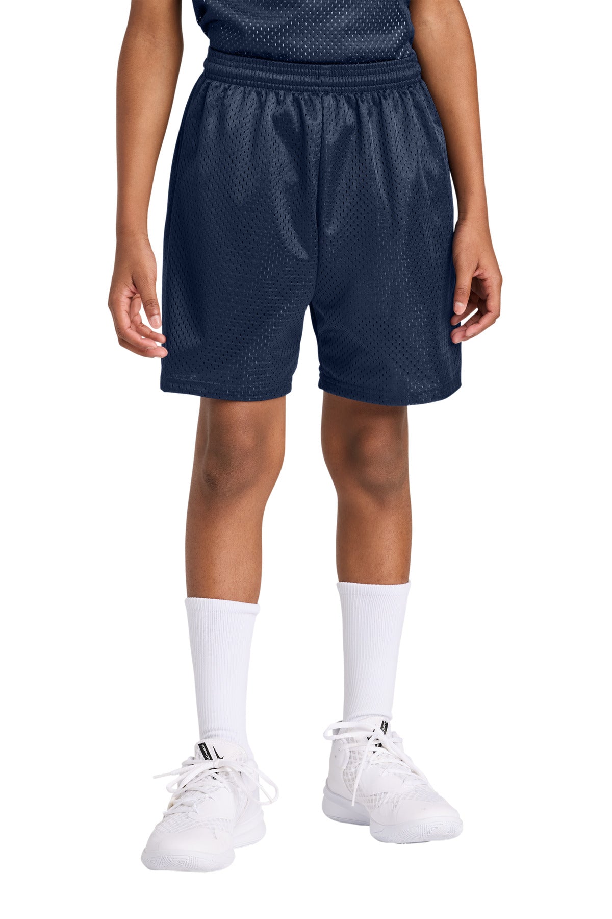 Custom Navy Youth Sprint 6" Mesh Short A4NB5301, personalized by SanCanDo Swag in Argyle, TX