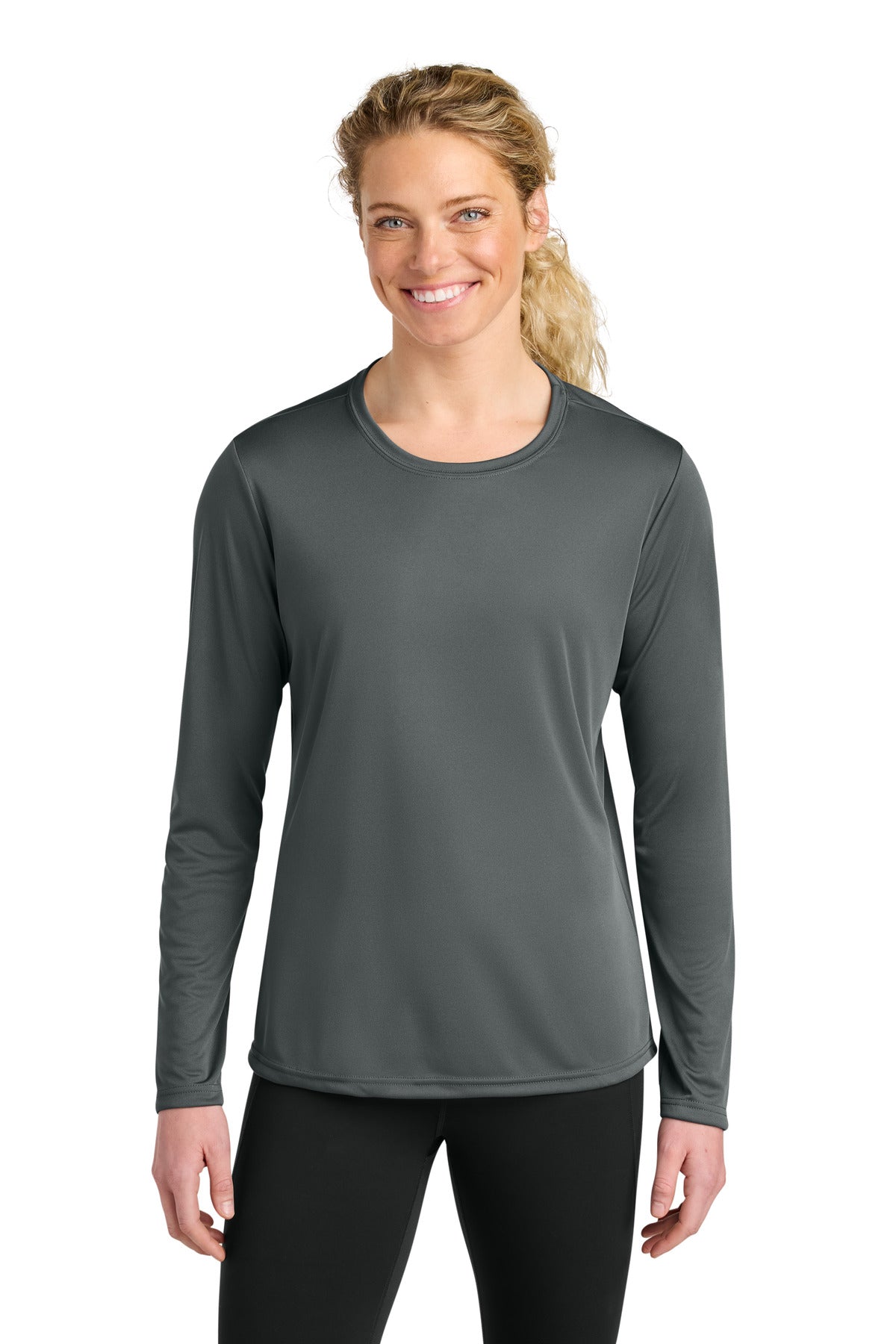 Custom Graphite Cooling Performance Long Sleeve Tee A4NW3002, personalized by SanCanDo Swag in Argyle, TX