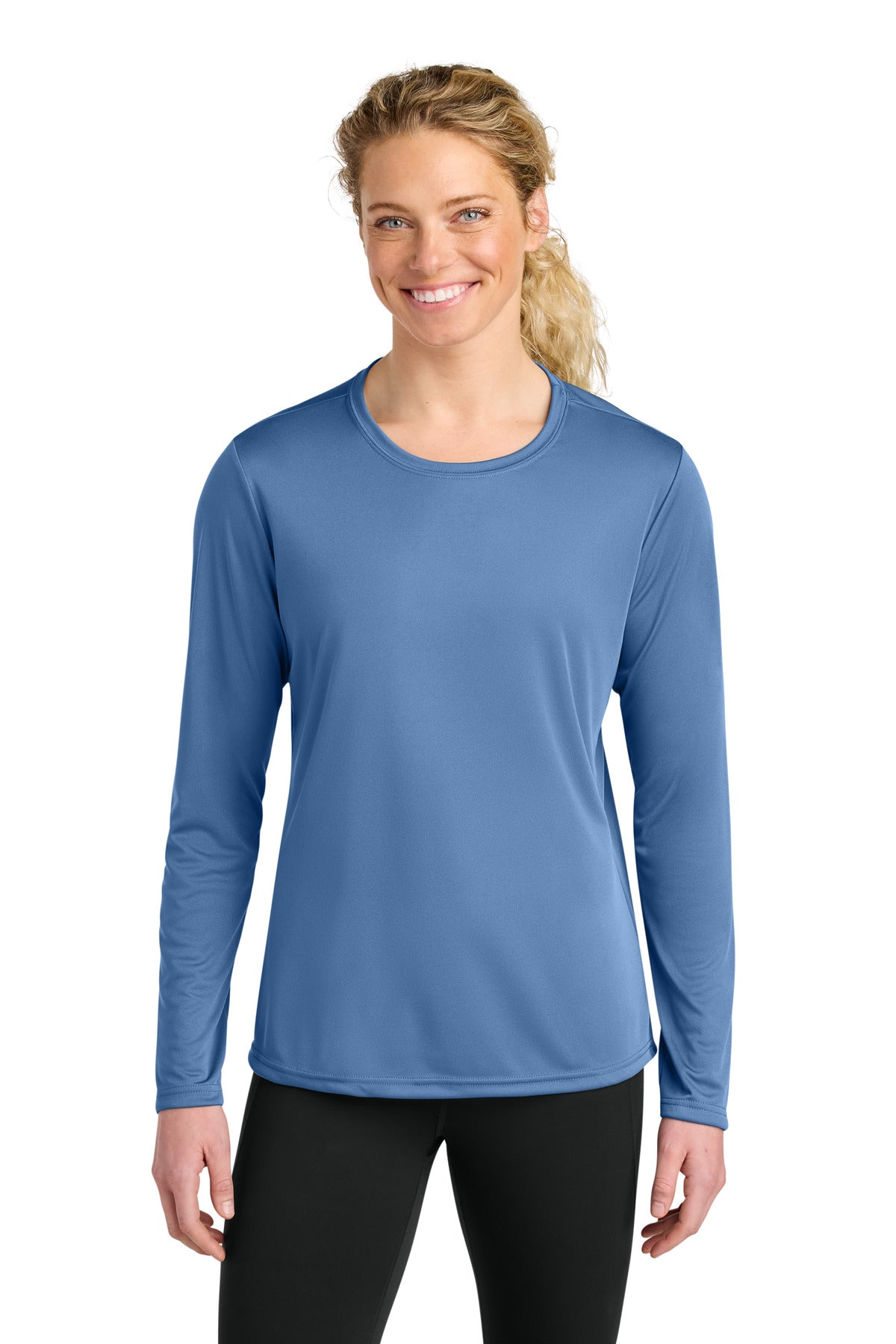 Custom Light Blue Cooling Performance Long Sleeve Tee A4NW3002, personalized by SanCanDo Swag in Argyle, TX