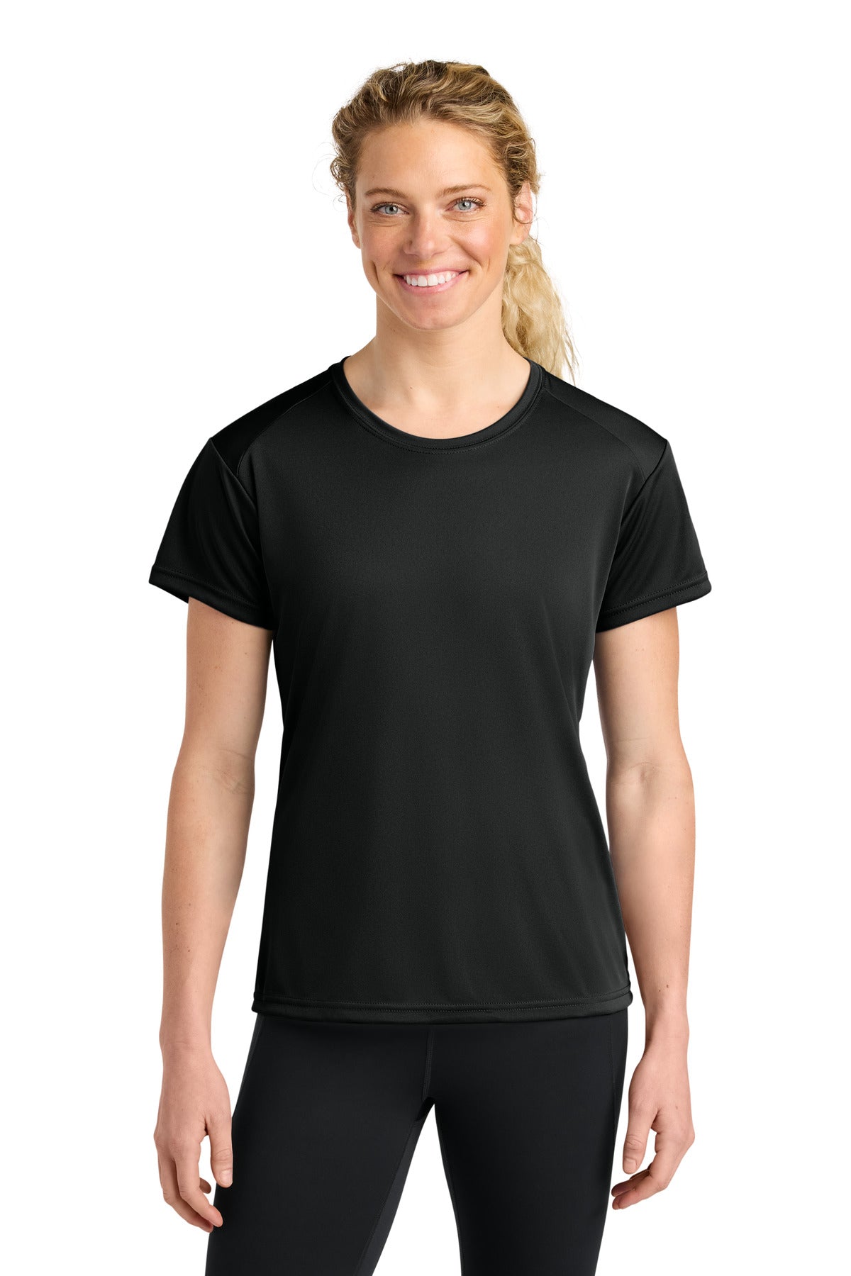 Custom Black Women's Cooling Performance Tee A4NW3201, personalized by SanCanDo Swag in Argyle, TX