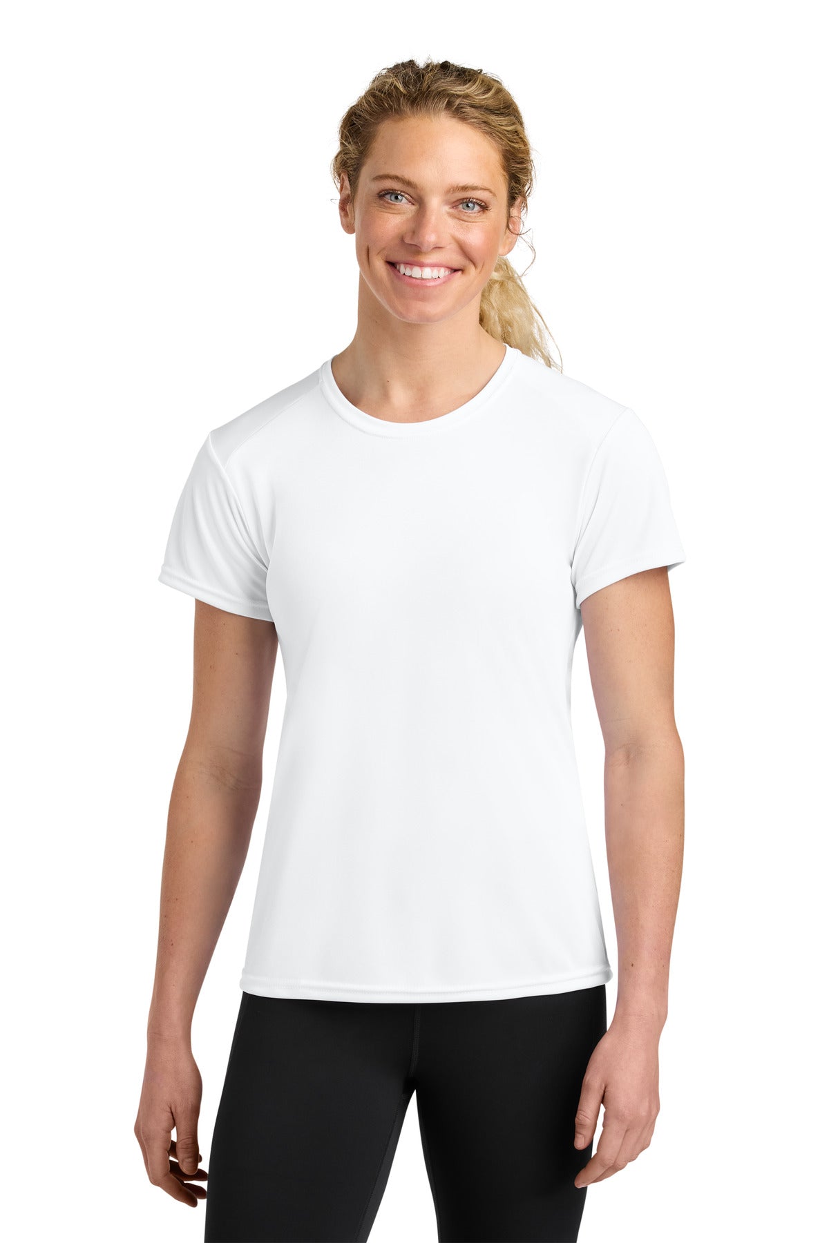 Custom White Women's Cooling Performance Tee A4NW3201, personalized by SanCanDo Swag in Argyle, TX