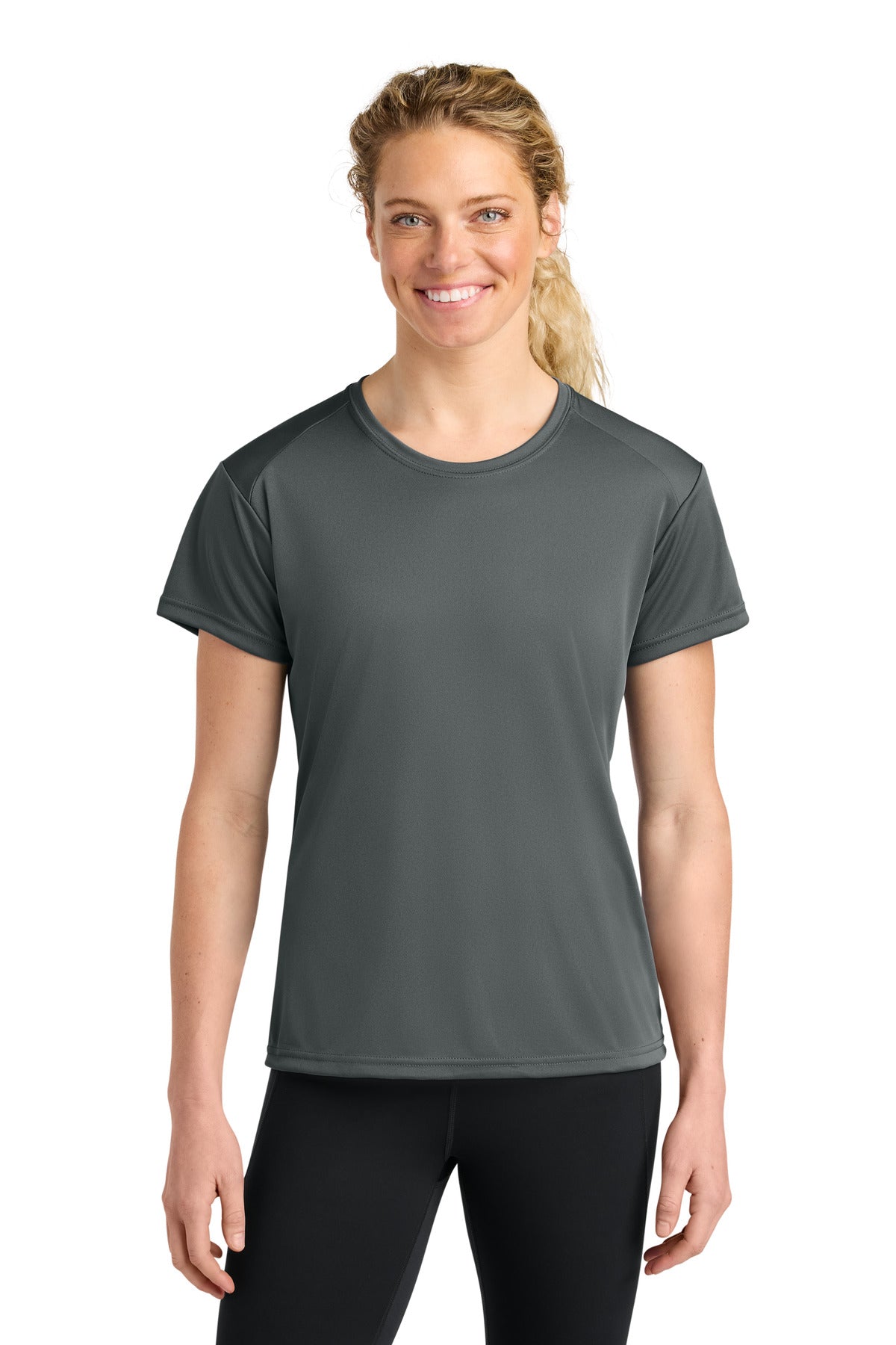 Custom Graphite Women's Cooling Performance Tee A4NW3201, personalized by SanCanDo Swag in Argyle, TX