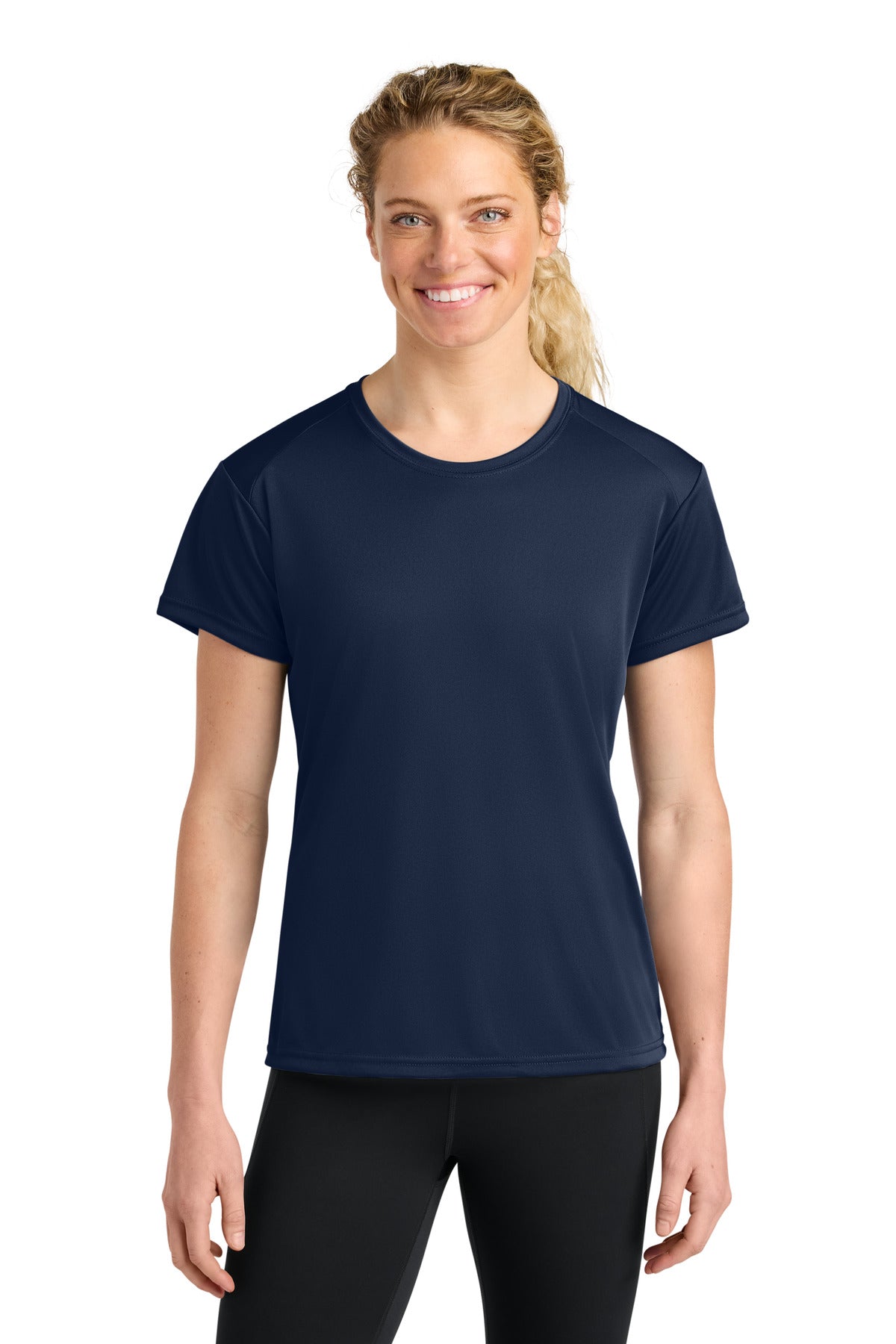 Custom Navy Women's Cooling Performance Tee A4NW3201, personalized by SanCanDo Swag in Argyle, TX