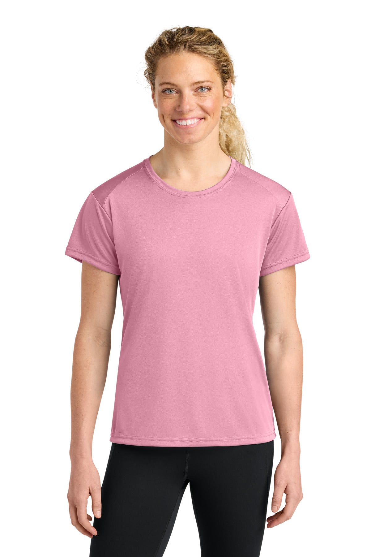Custom Pink Women's Cooling Performance Tee A4NW3201, personalized by SanCanDo Swag in Argyle, TX