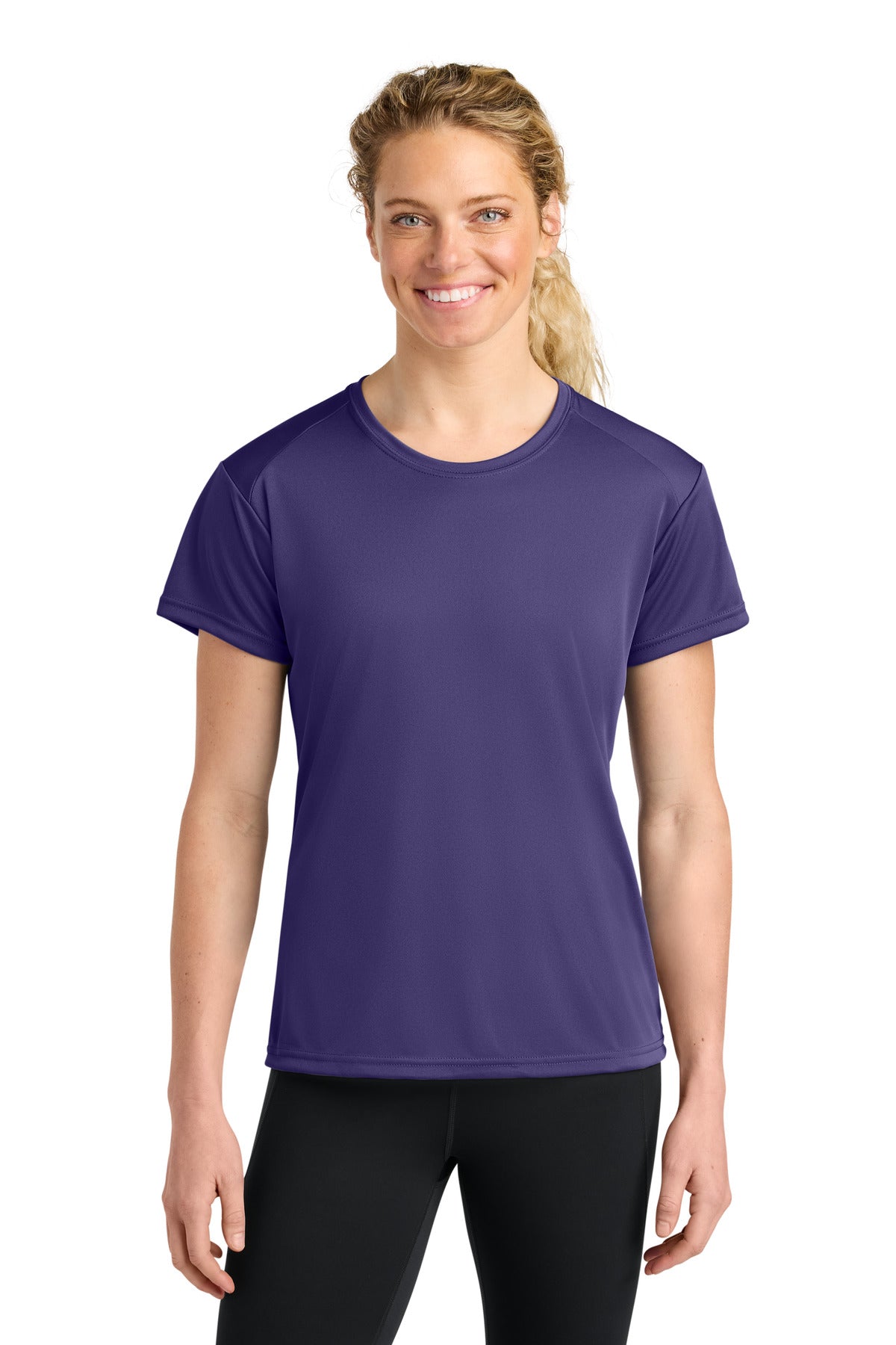 Custom Purple Women's Cooling Performance Tee A4NW3201, personalized by SanCanDo Swag in Argyle, TX