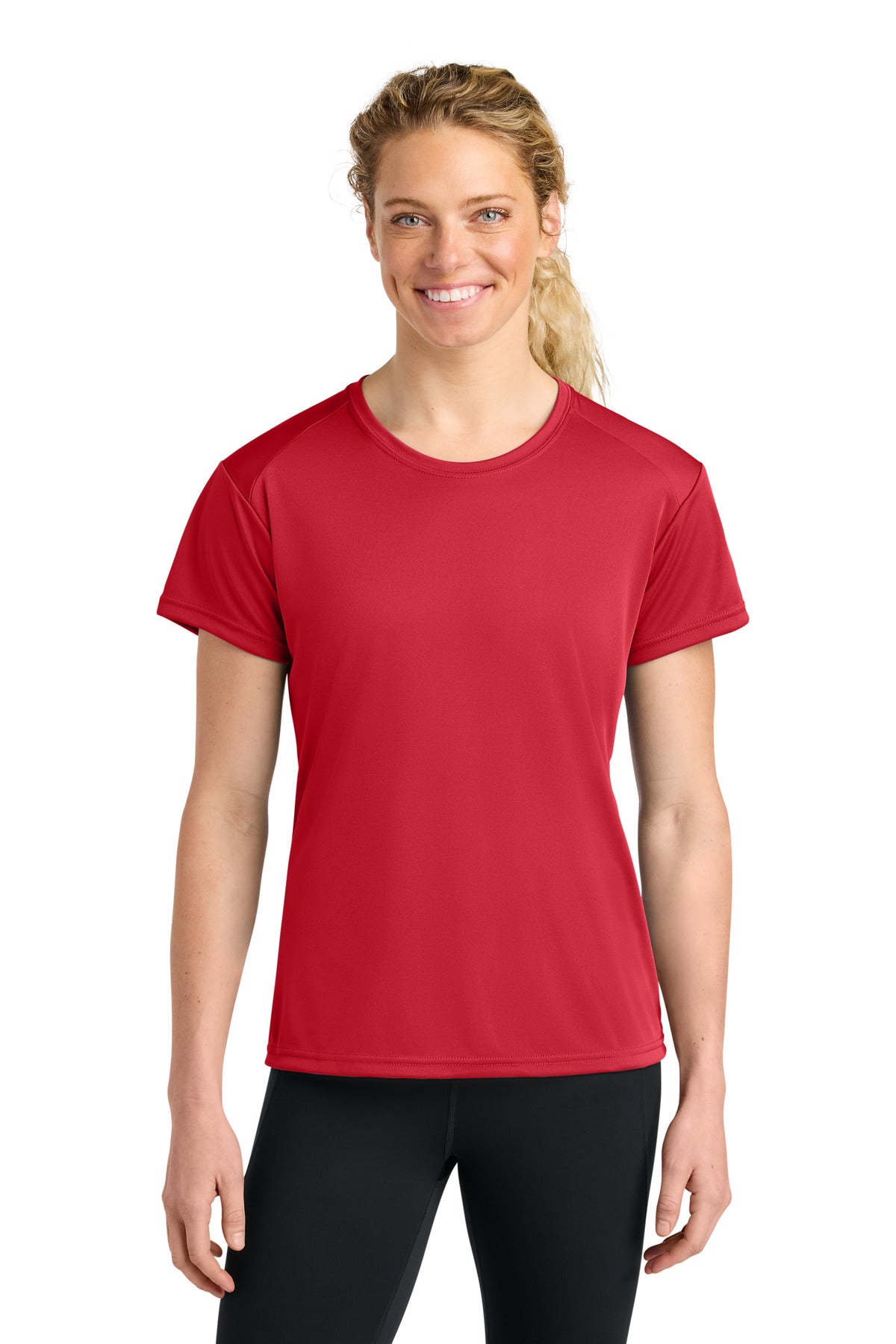 Custom Scarlet Women's Cooling Performance Tee A4NW3201, personalized by SanCanDo Swag in Argyle, TX
