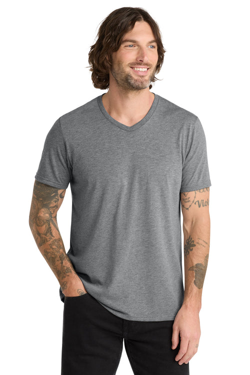 Custom Aluminum Grey Unisex Tri-Blend V-Neck Tee AL2014, personalized by SanCanDo Swag in Argyle, TX