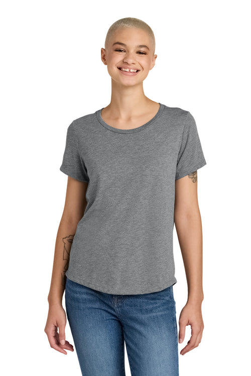Custom Aluminum Grey Women's Relaxed Tri-Blend Scoop Neck Tee AL2015, personalized by SanCanDo Swag in Argyle, TX