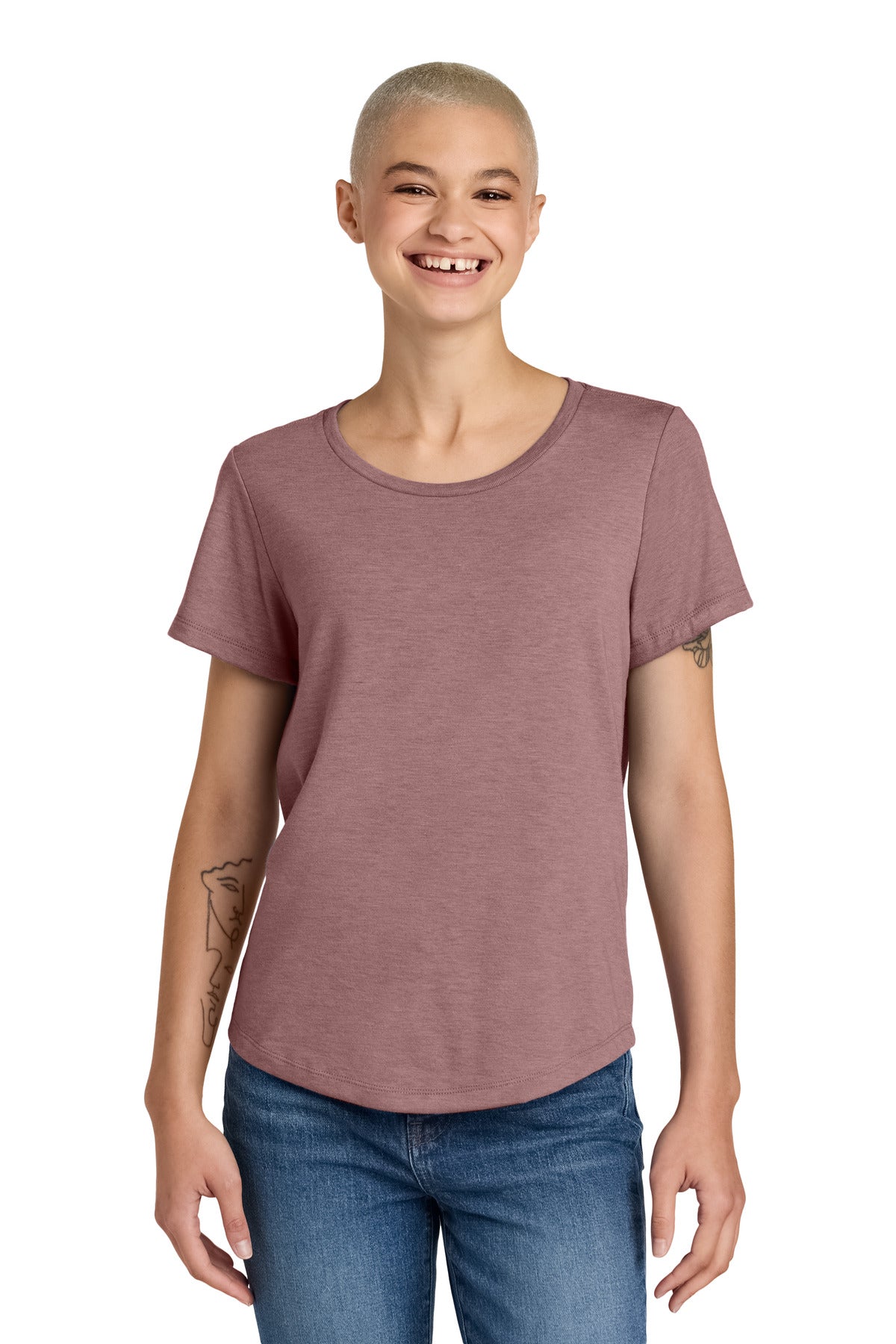 Custom Vintage Rose Women's Relaxed Tri-Blend Scoop Neck Tee AL2015, personalized by SanCanDo Swag in Argyle, TX
