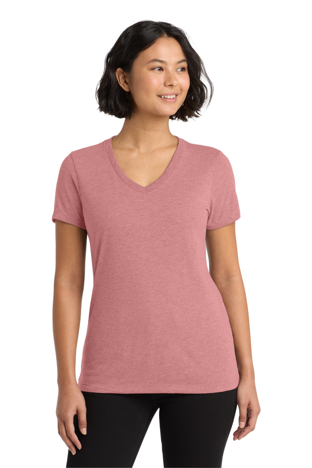 Custom Vintage Rose Women's Tri-Blend V-Neck Tee AL2018, personalized by SanCanDo Swag in Argyle, TX