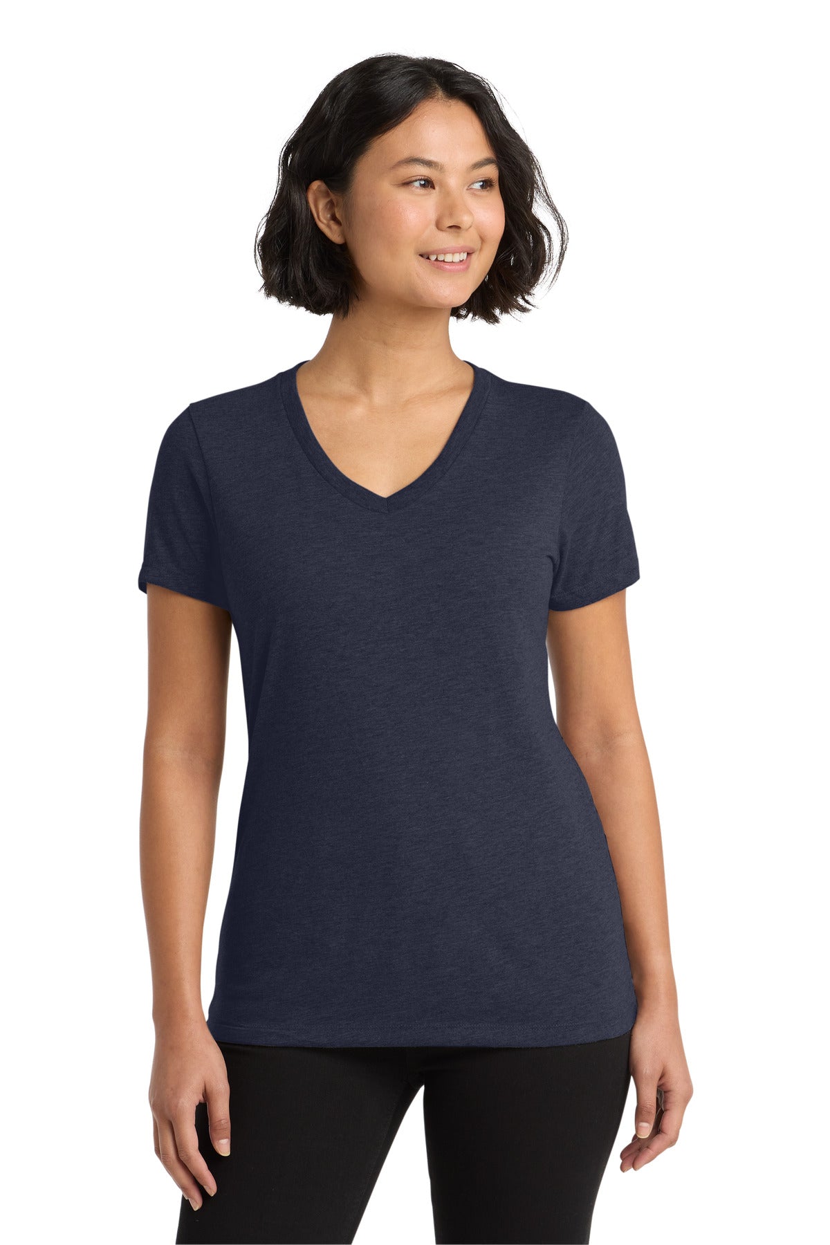Custom Night Sky Navy Women's Tri-Blend V-Neck Tee AL2018, personalized by SanCanDo Swag in Argyle, TX