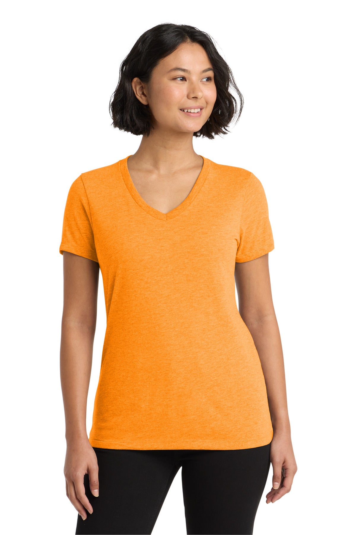 Custom Orange You Fancy Women's Tri-Blend V-Neck Tee AL2018, personalized by SanCanDo Swag in Argyle, TX