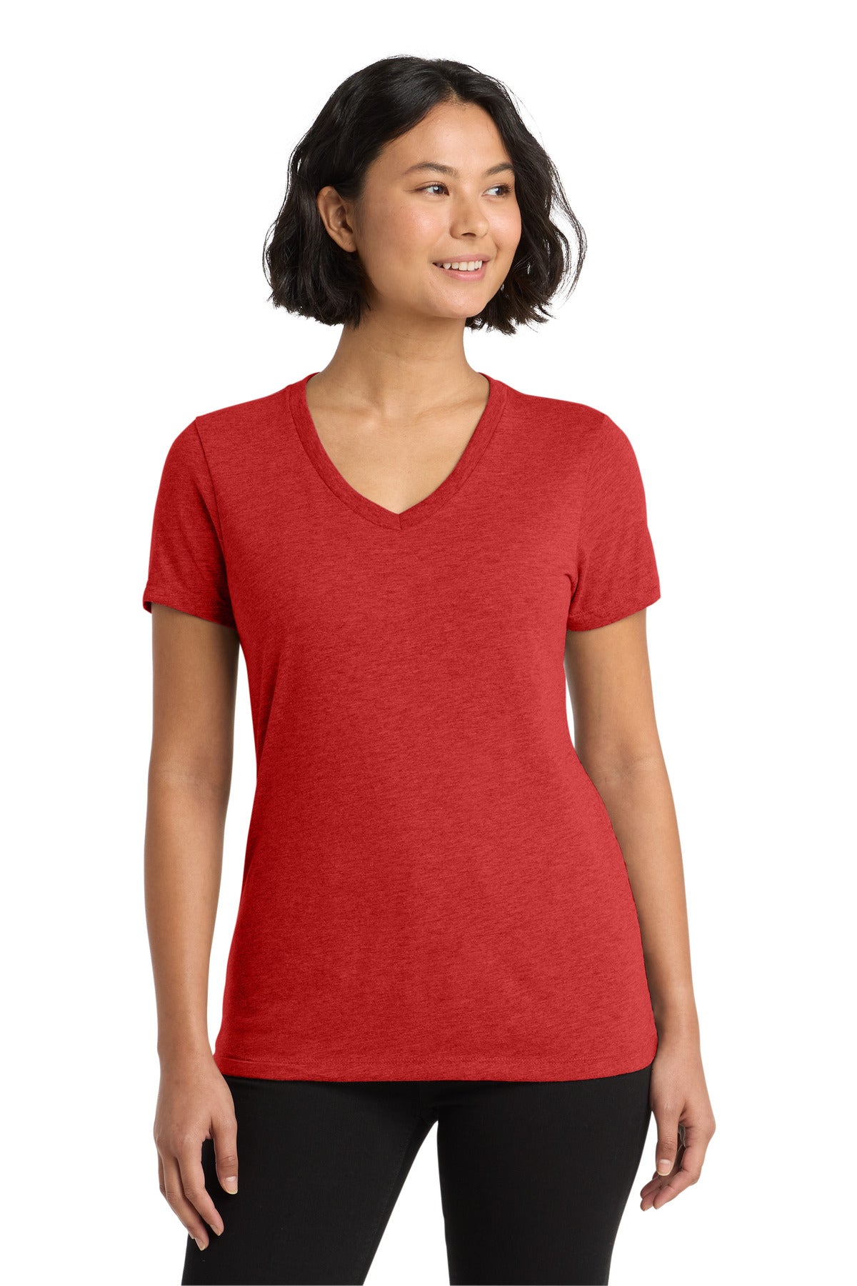 Custom Rise Up Red Women's Tri-Blend V-Neck Tee AL2018, personalized by SanCanDo Swag in Argyle, TX