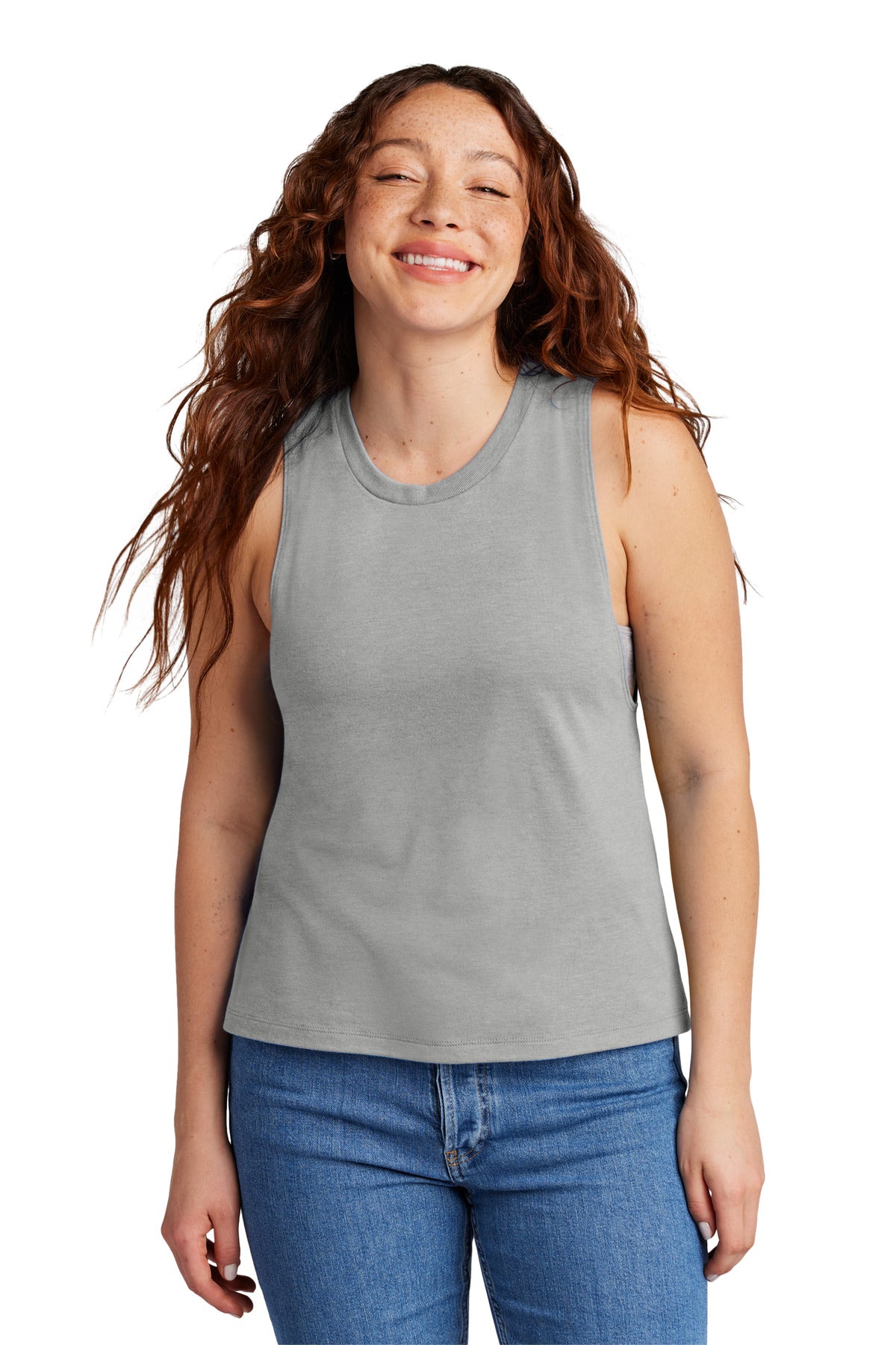 Custom Aluminum Grey Women's Tri-Blend Muscle Tank AL2020, personalized by SanCanDo Swag in Argyle, TX