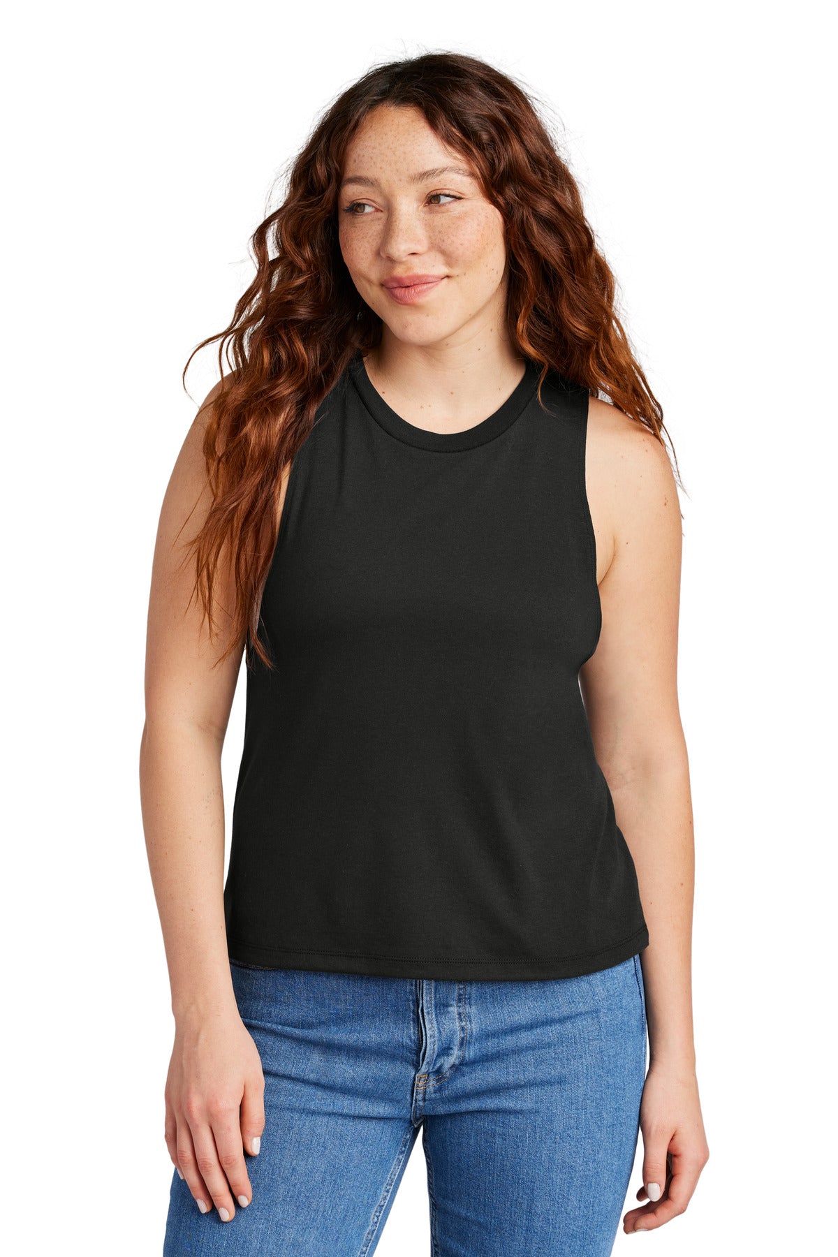 Custom Deep Black Women's Tri-Blend Muscle Tank AL2020, personalized by SanCanDo Swag in Argyle, TX