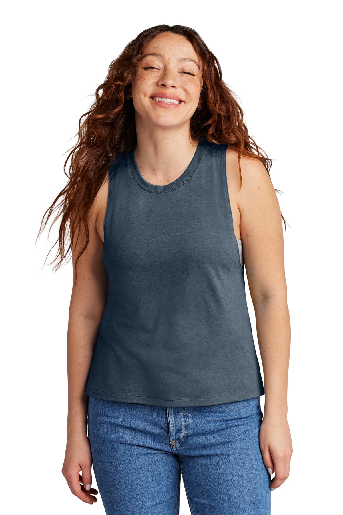 Custom Rebel Blue Women's Tri-Blend Muscle Tank AL2020, personalized by SanCanDo Swag in Argyle, TX