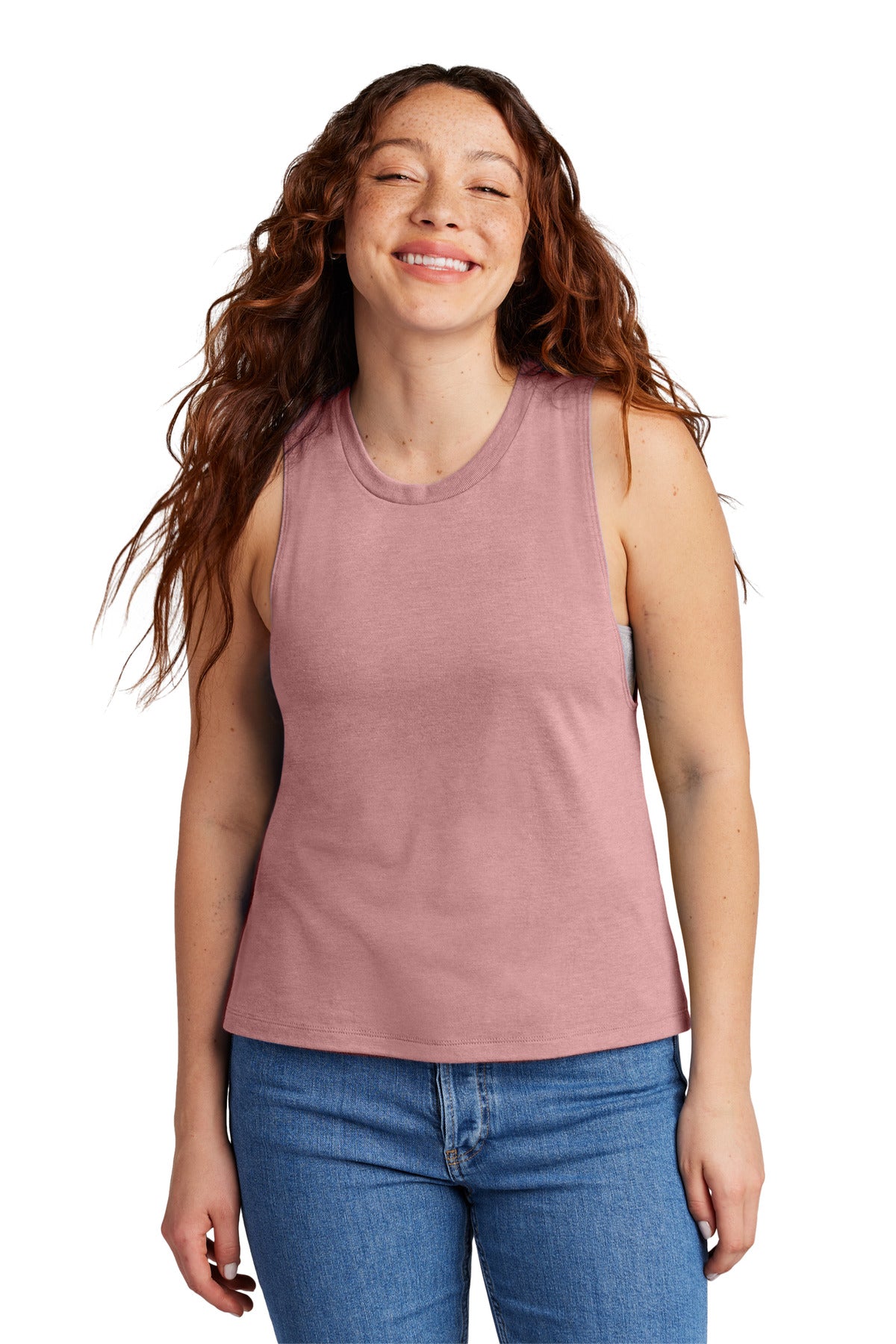 Custom Vintage Rose Women's Tri-Blend Muscle Tank AL2020, personalized by SanCanDo Swag in Argyle, TX