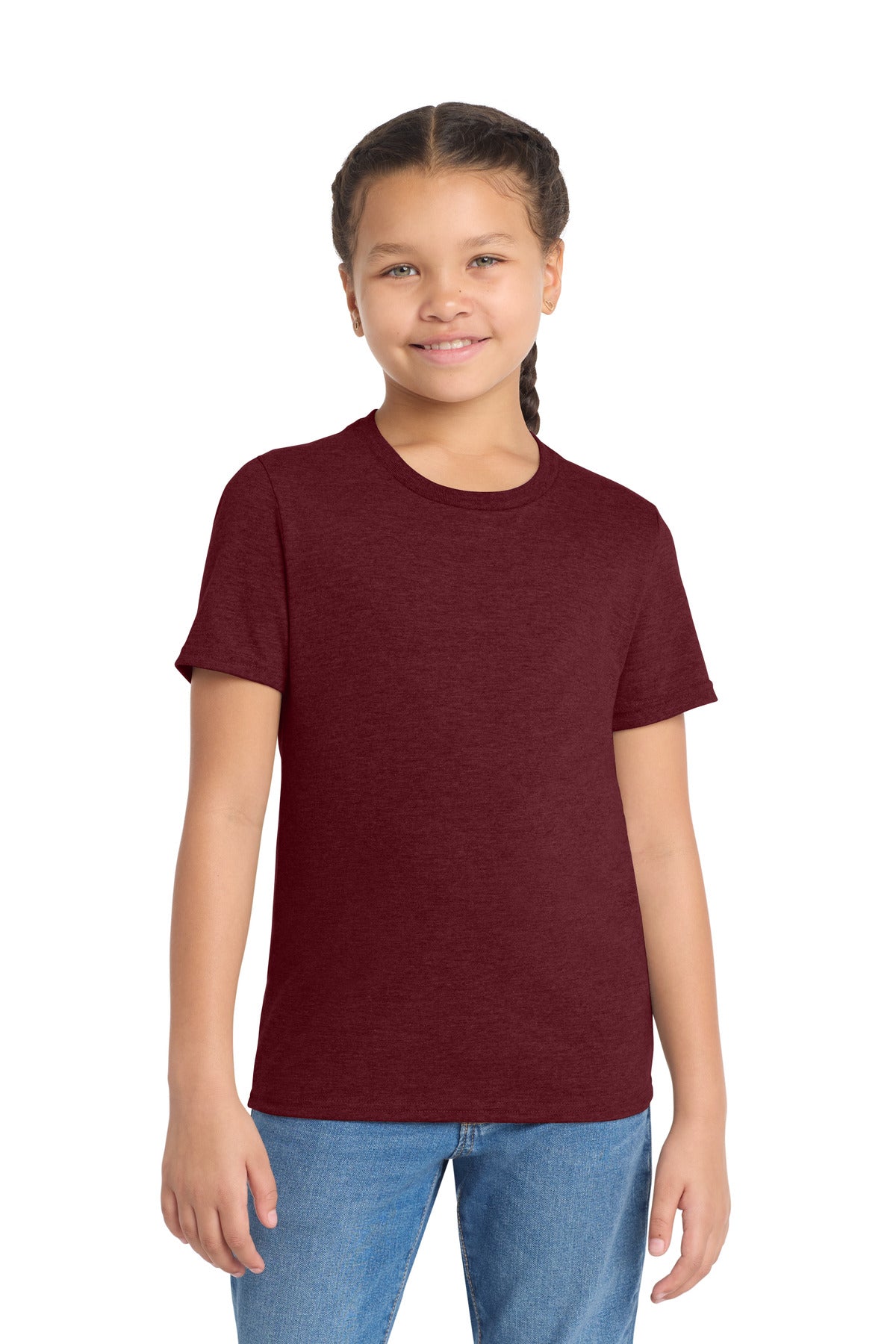 Custom Vino Red Youth Tri-Blend Tee AL207, personalized by SanCanDo Swag in Argyle, TX