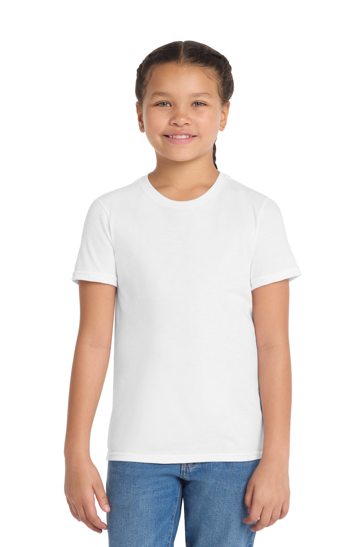 Custom Bright White Youth Tri-Blend Tee AL207, personalized by SanCanDo Swag in Argyle, TX