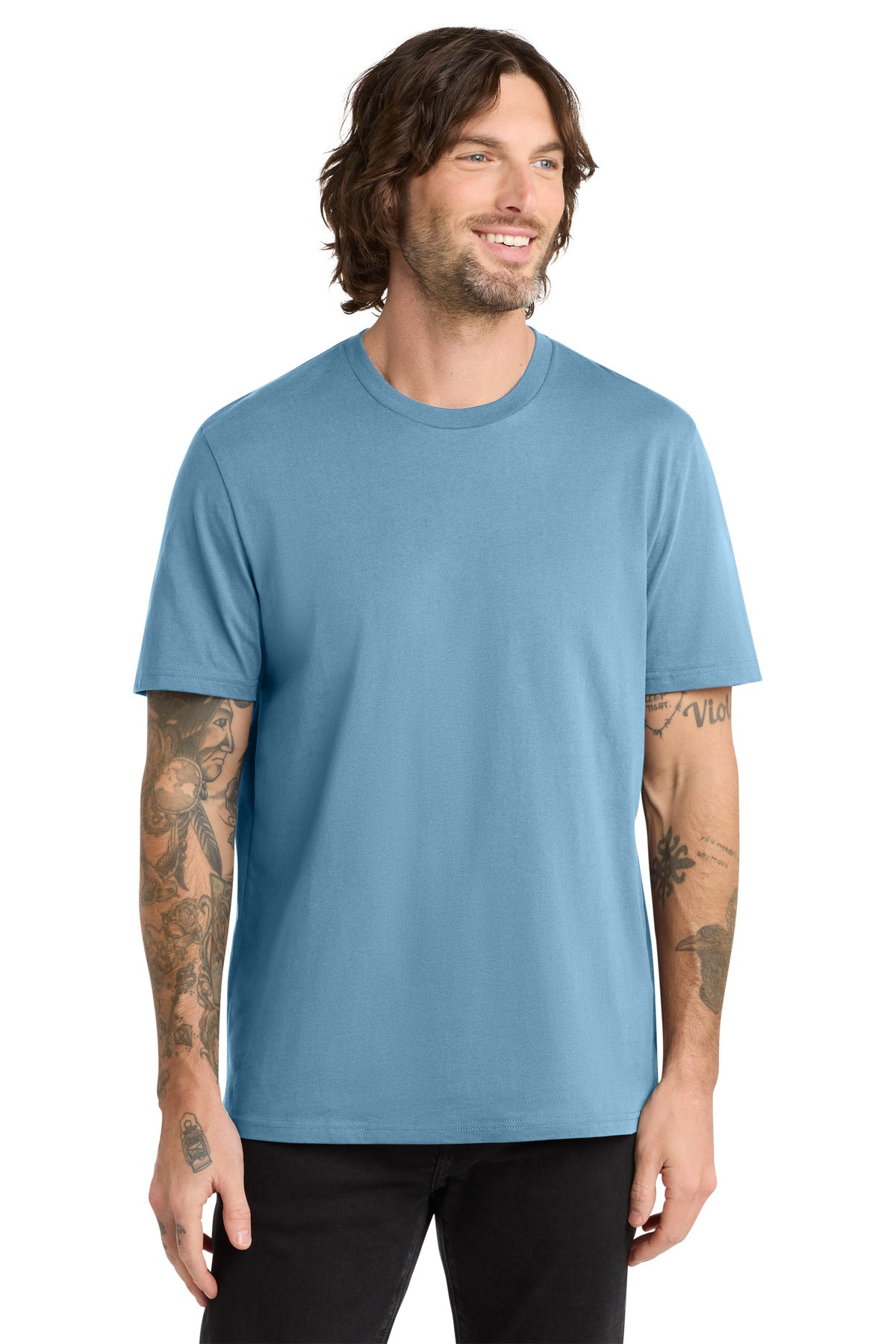Custom Arctic Blue Unisex Organic Cotton Tee AL2100, personalized by SanCanDo Swag in Argyle, TX