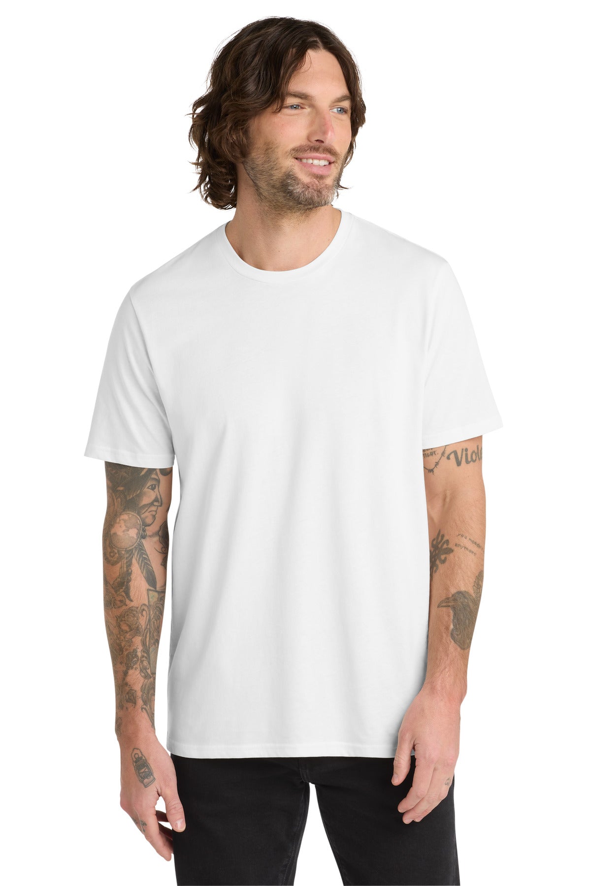 Custom Bright White Unisex Organic Cotton Tee AL2100, personalized by SanCanDo Swag in Argyle, TX