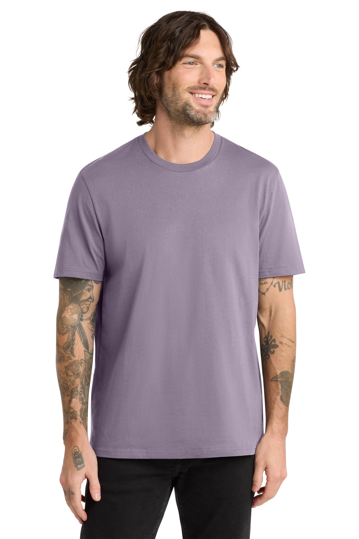 Custom Cosmic Purple Unisex Organic Cotton Tee AL2100, personalized by SanCanDo Swag in Argyle, TX