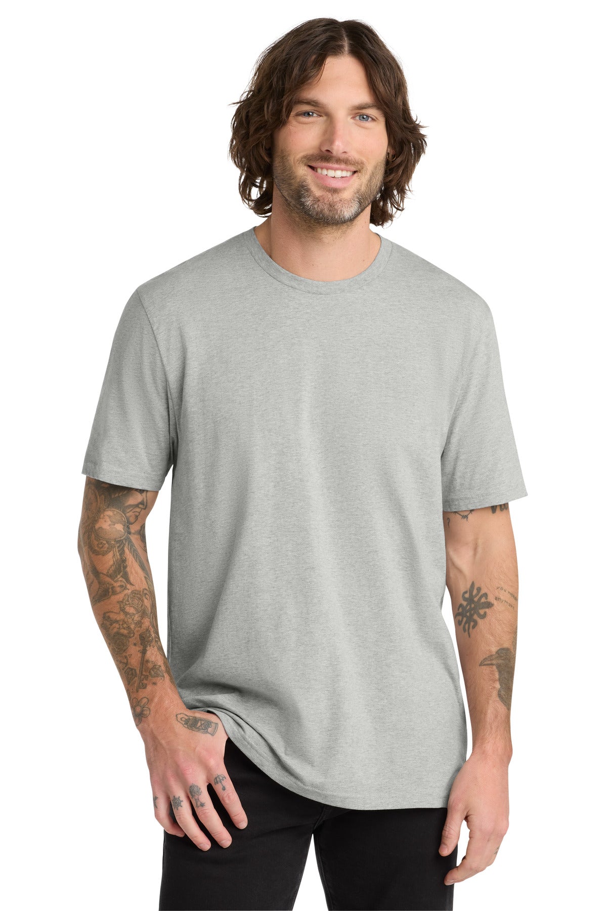 Custom Granite Grey Heather Unisex Organic Cotton Tee AL2100, personalized by SanCanDo Swag in Argyle, TX