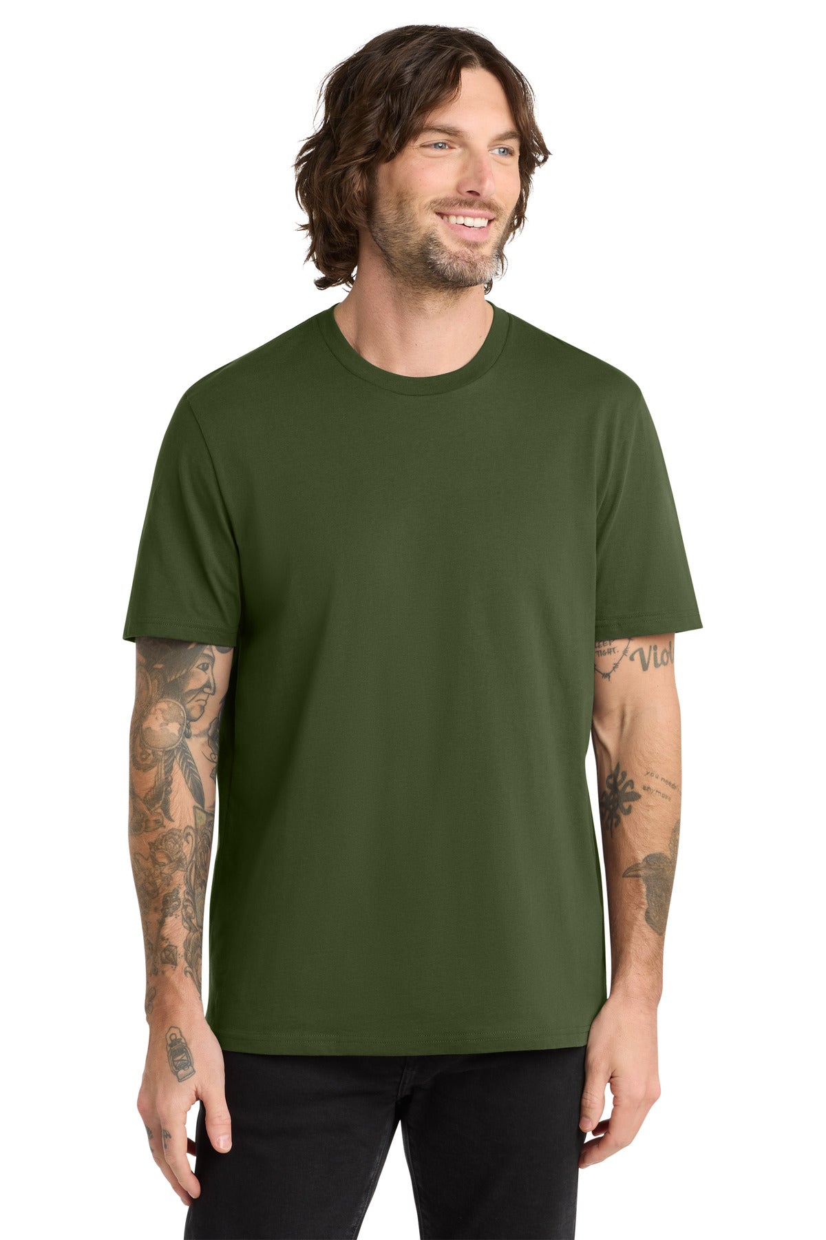 Custom Herb Green Unisex Organic Cotton Tee AL2100, personalized by SanCanDo Swag in Argyle, TX