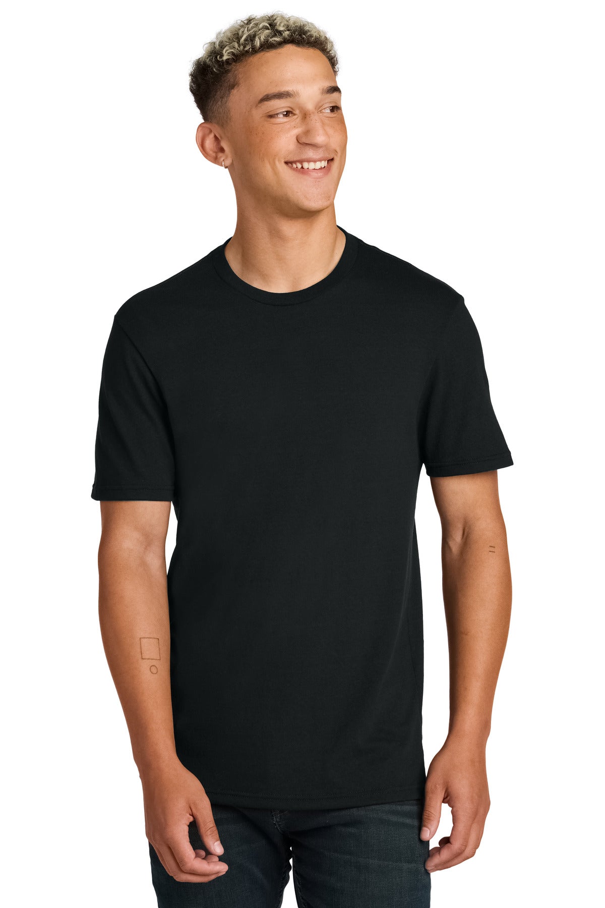 Custom Deep Black Unisex Recycled Blend Tee AL2300, personalized by SanCanDo Swag in Argyle, TX