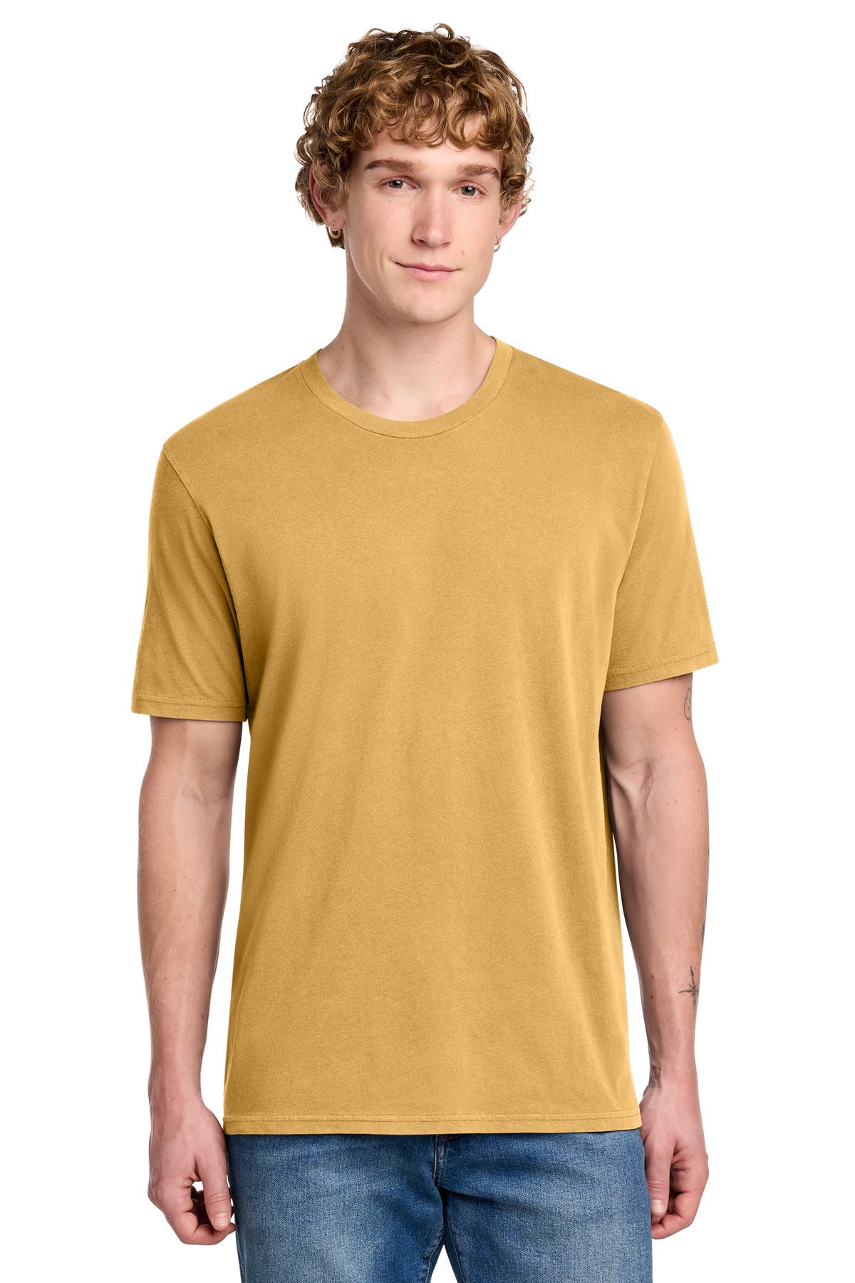 Custom Golden Wheat Unisex Mineral Dye Organic Cotton Tee AL2400, personalized by SanCanDo Swag in Argyle, TX