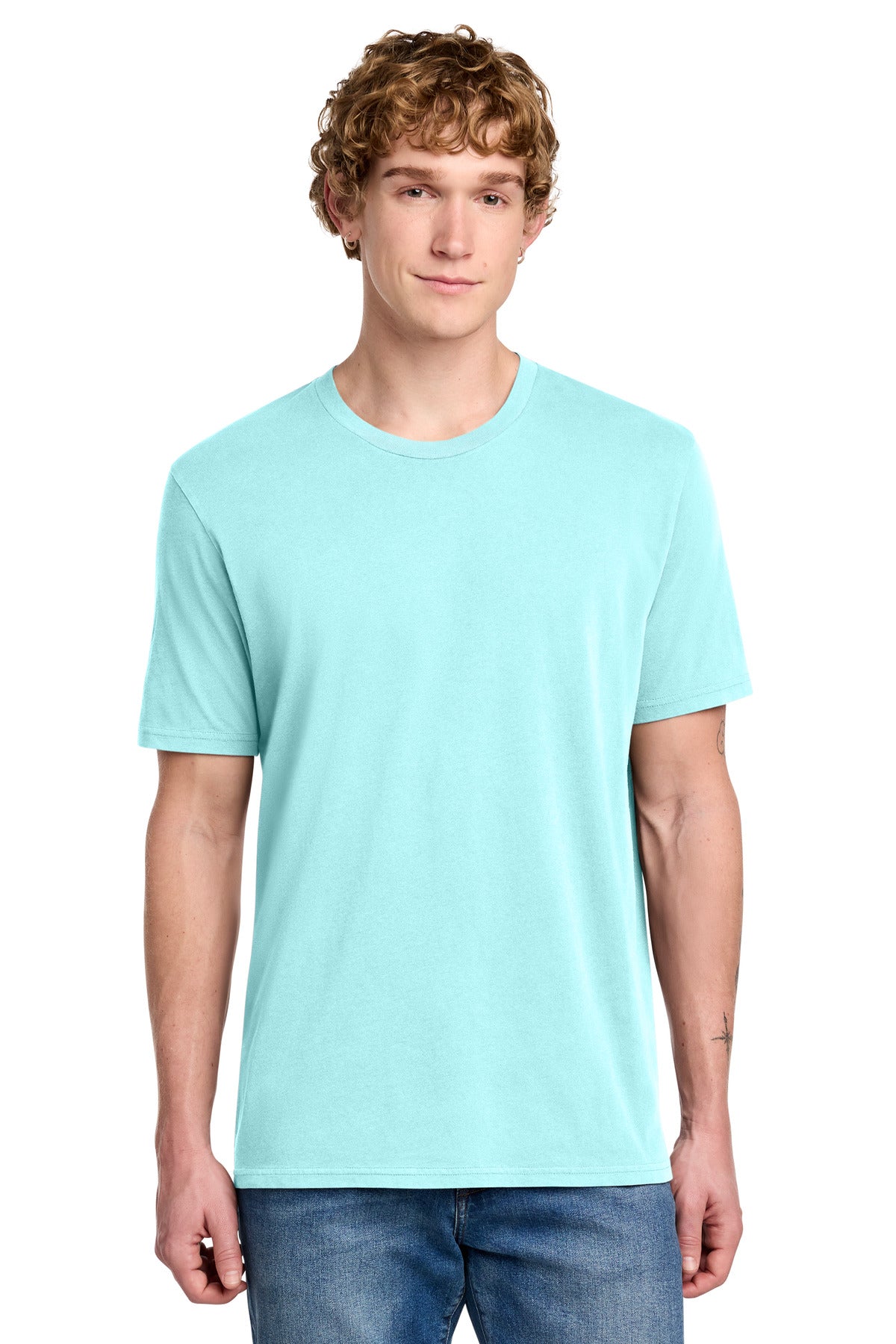 Custom Saltwater Blue Unisex Mineral Dye Organic Cotton Tee AL2400, personalized by SanCanDo Swag in Argyle, TX